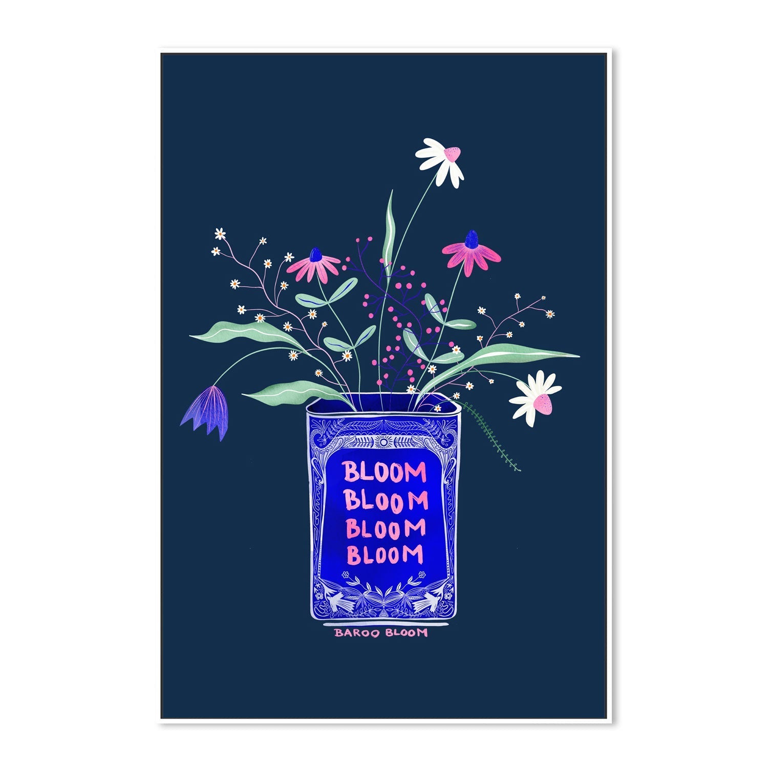 wall-art-print-canvas-poster-framed-Tin Can Flower Illustration-5