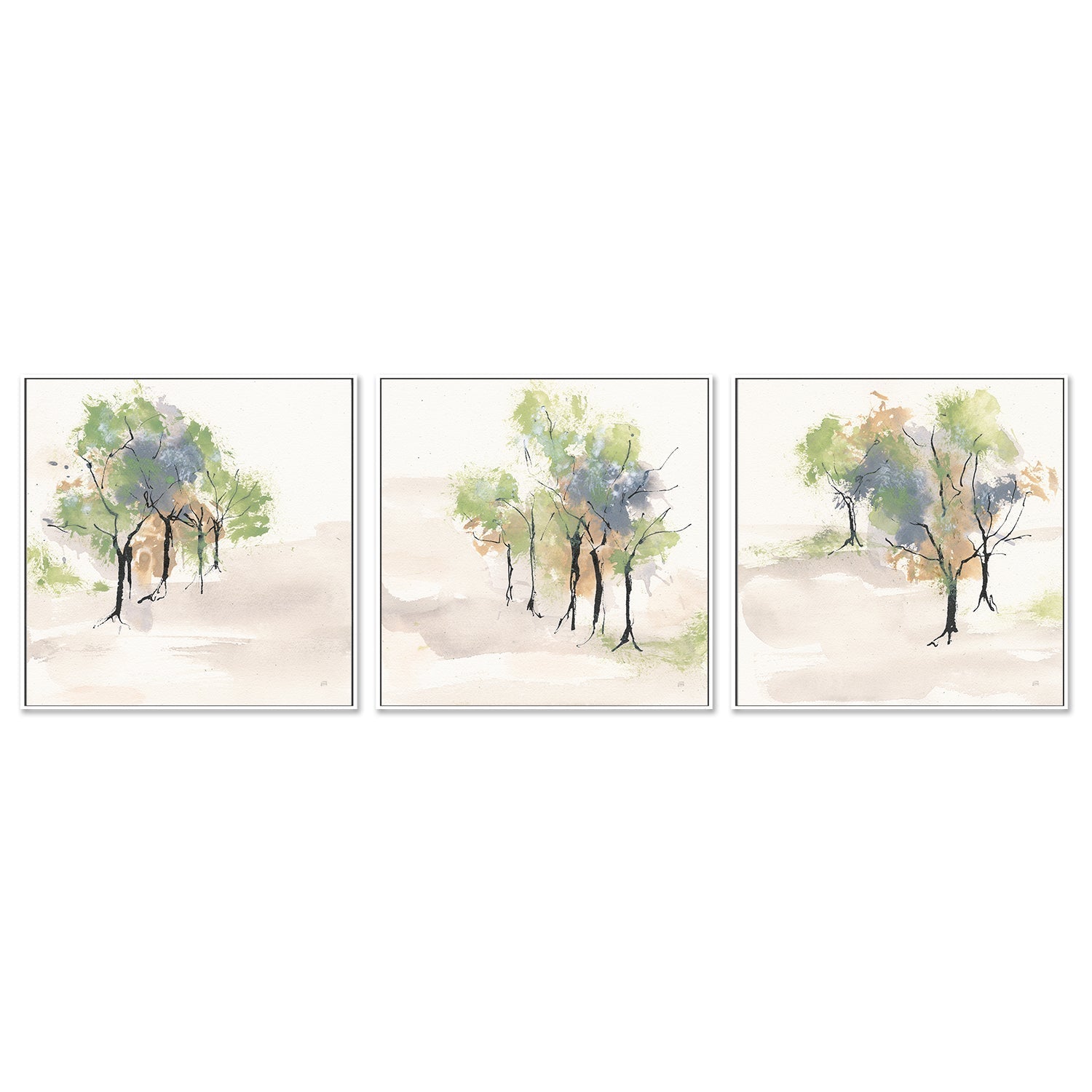 wall-art-print-canvas-poster-framed-Tinted Treescape, Style A. B & CX, Set Of 3 , By Chris Paschke-5