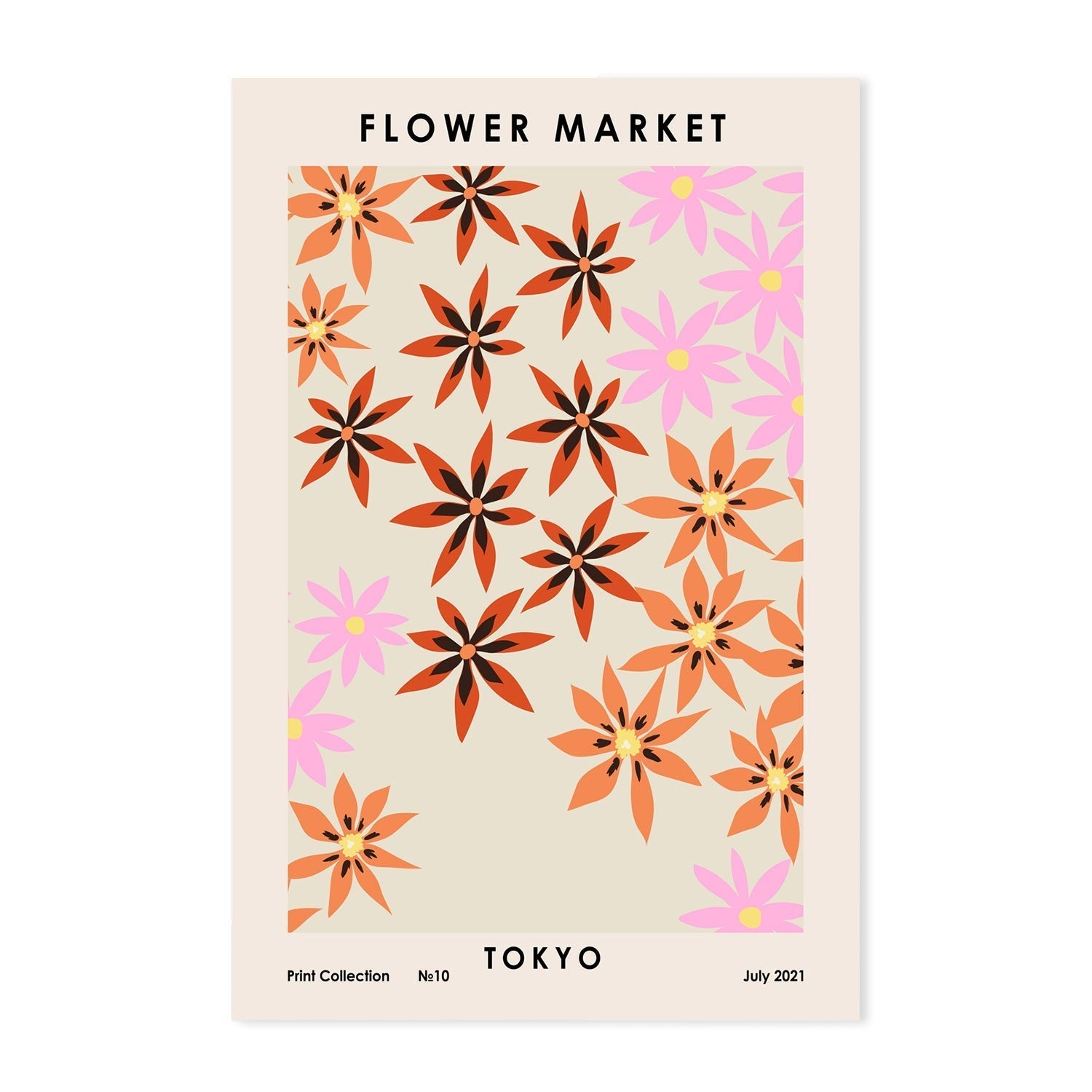 wall-art-print-canvas-poster-framed-Tokyo Flower Market-GIOIA-WALL-ART