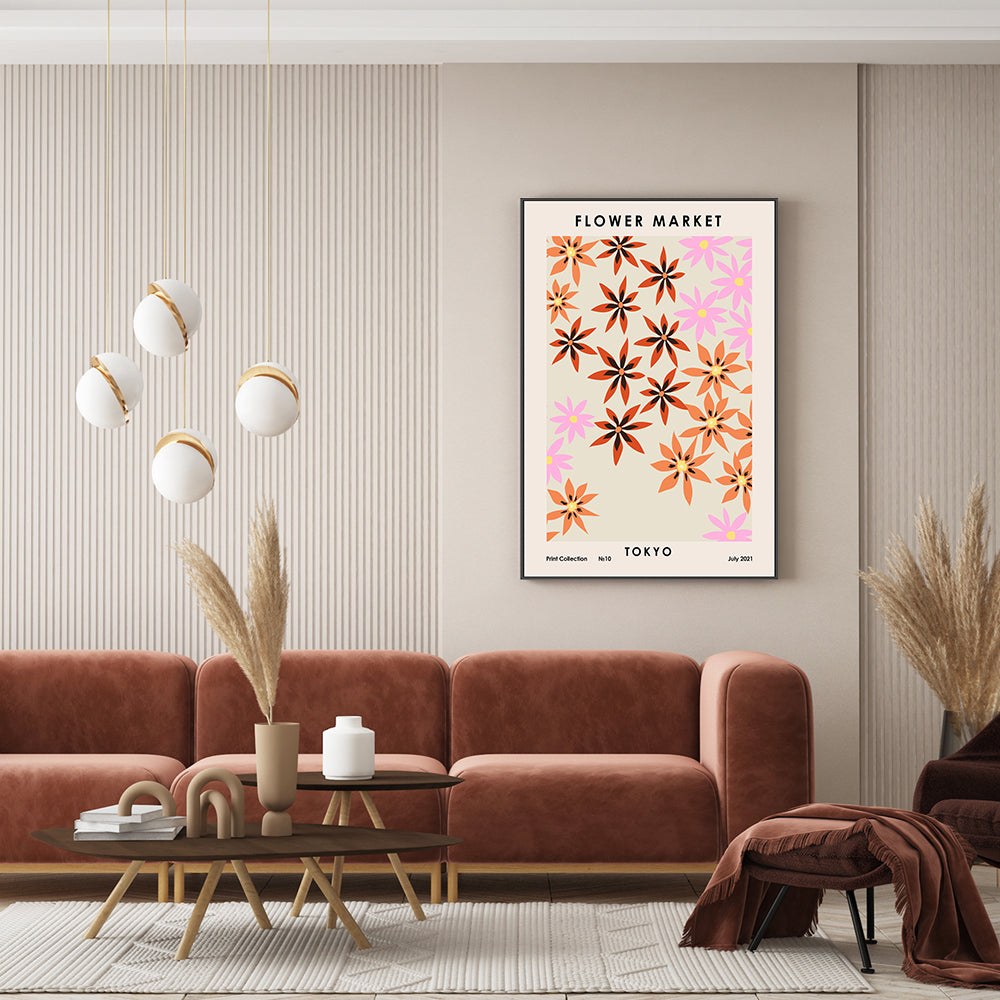 wall-art-print-canvas-poster-framed-Tokyo Flower Market-GIOIA-WALL-ART