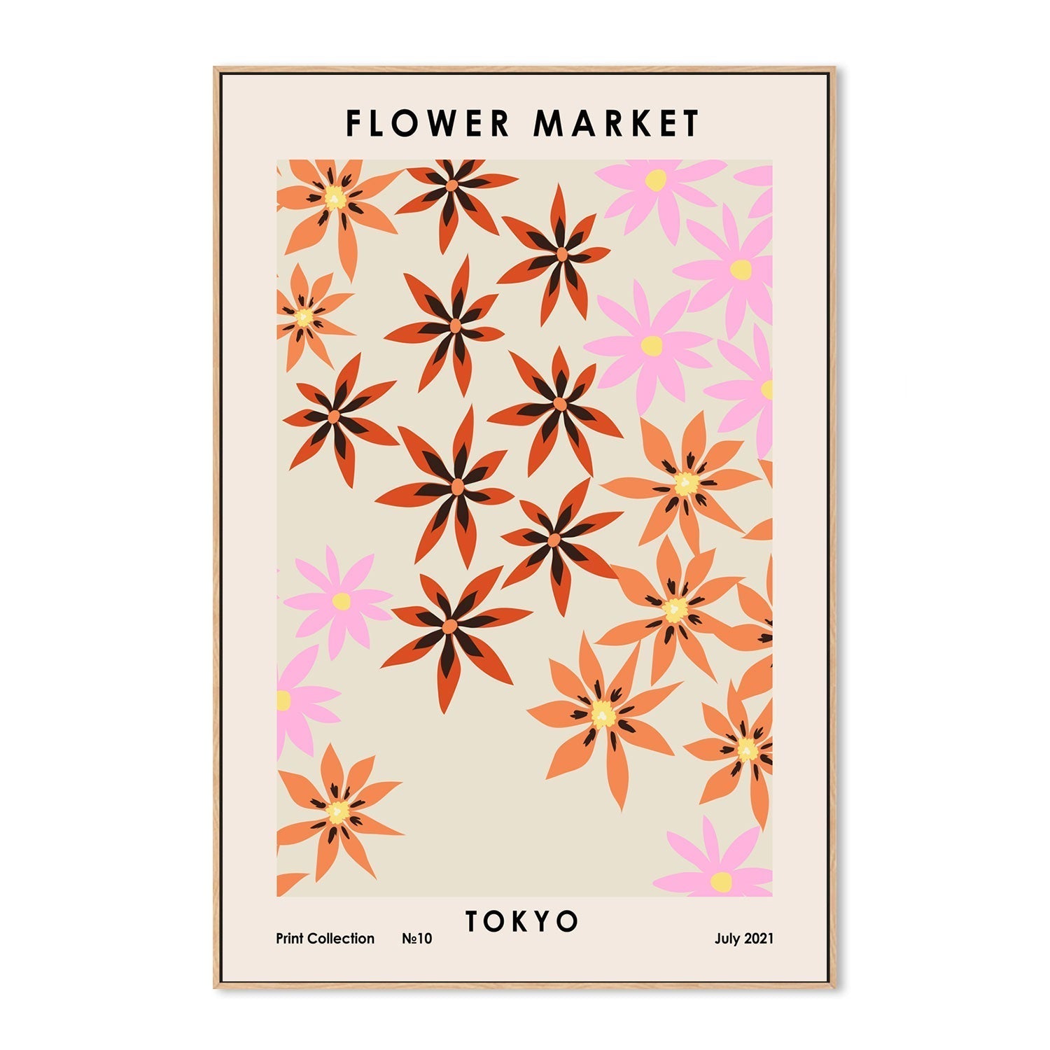 wall-art-print-canvas-poster-framed-Tokyo Flower Market-GIOIA-WALL-ART