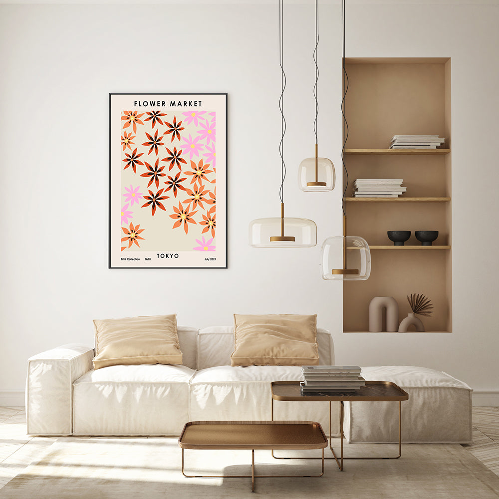 wall-art-print-canvas-poster-framed-Tokyo Flower Market-GIOIA-WALL-ART