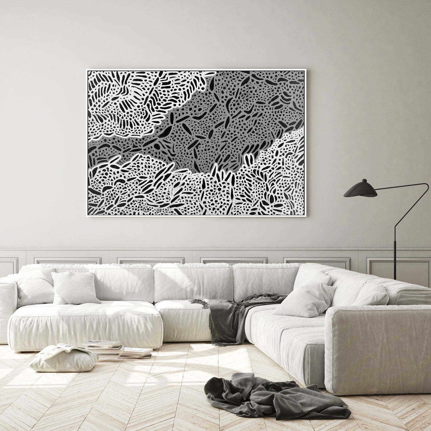 wall-art-print-canvas-poster-framed-Tracks, Black and White-by-Leah Cummins-Gioia Wall Art