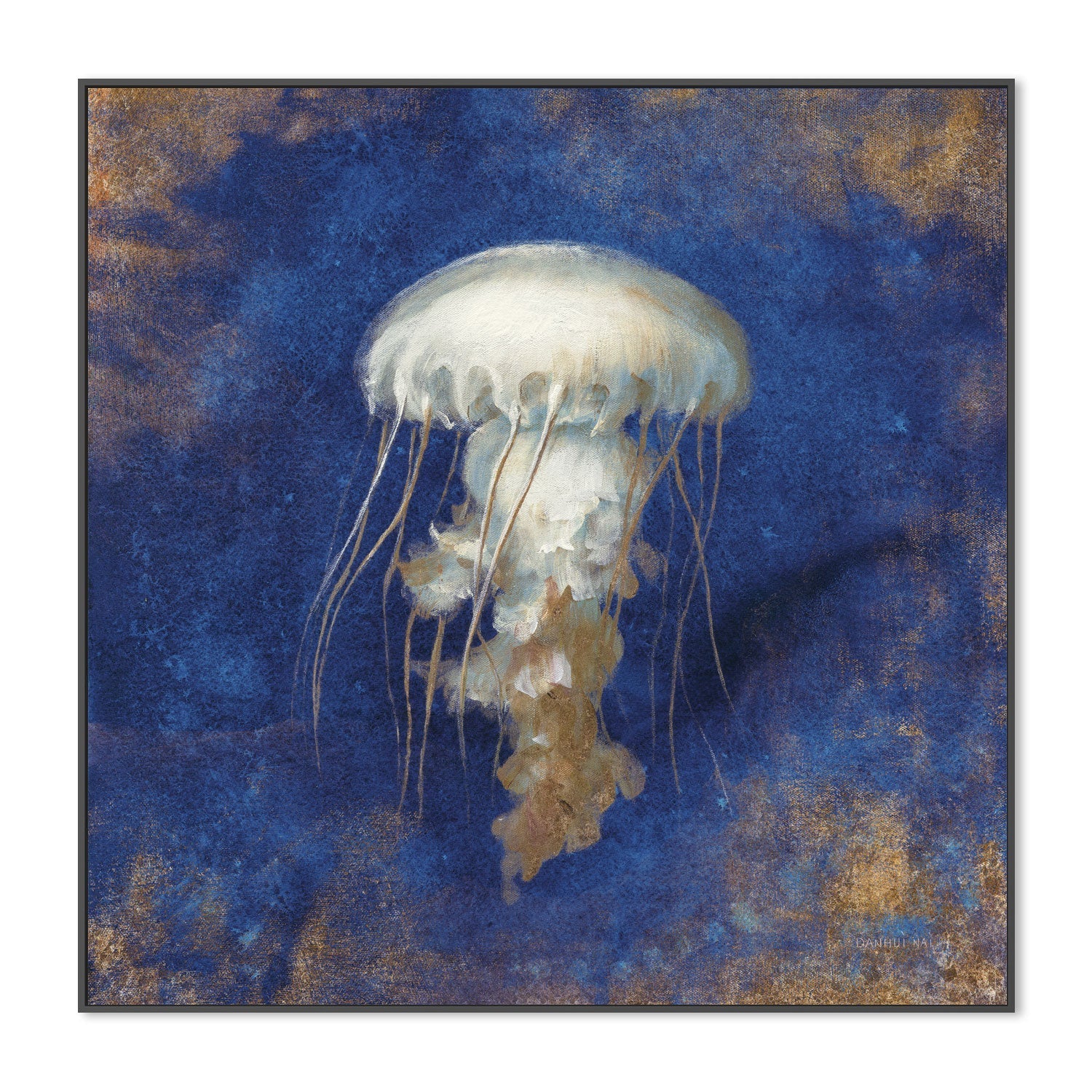 wall-art-print-canvas-poster-framed-Treasures from the Sea Indigo, Style B , By Danhui Nai-3