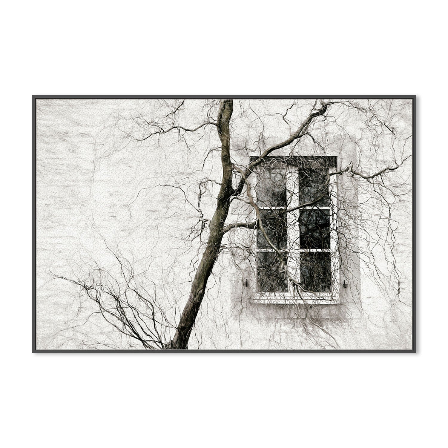 wall-art-print-canvas-poster-framed-Tree By The Window , By Gilbert Claes-GIOIA-WALL-ART