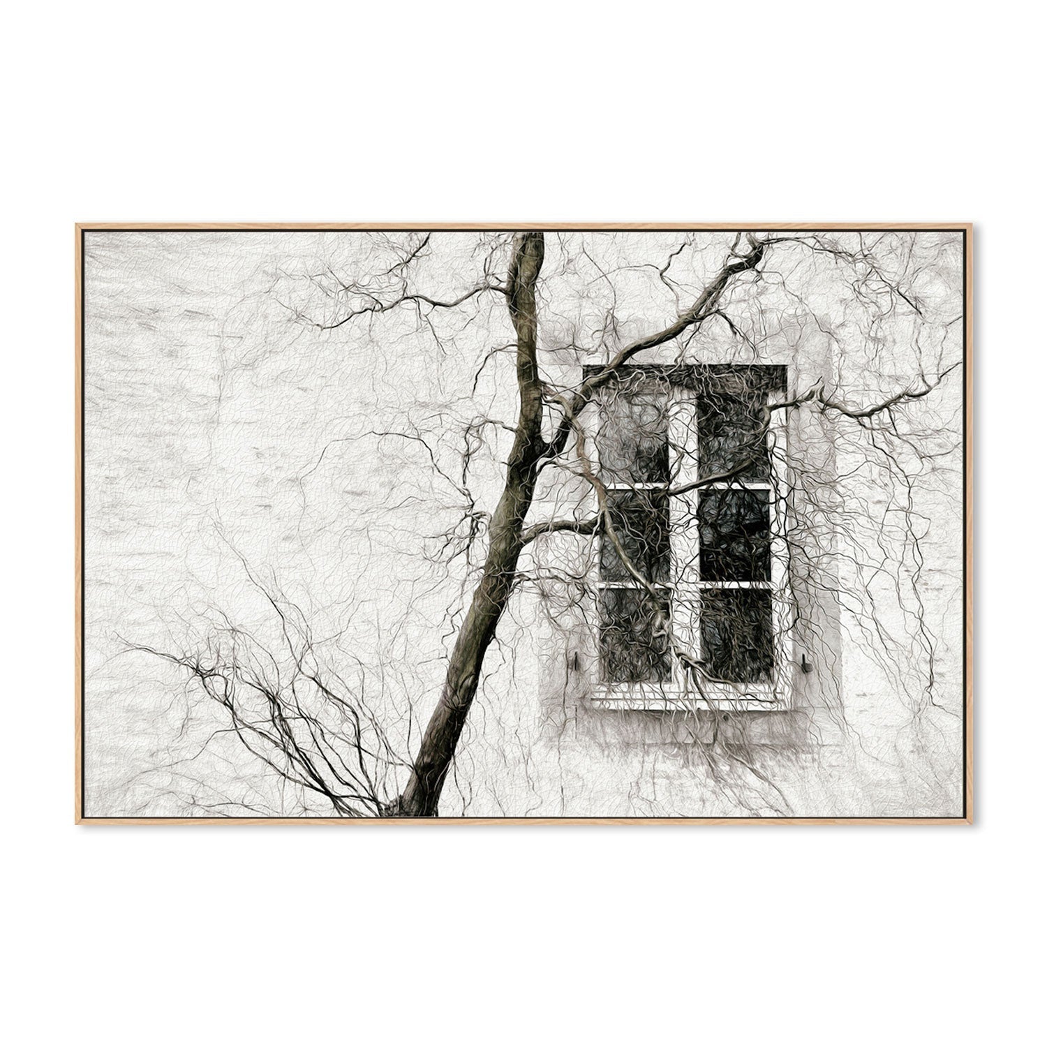 wall-art-print-canvas-poster-framed-Tree By The Window , By Gilbert Claes-GIOIA-WALL-ART