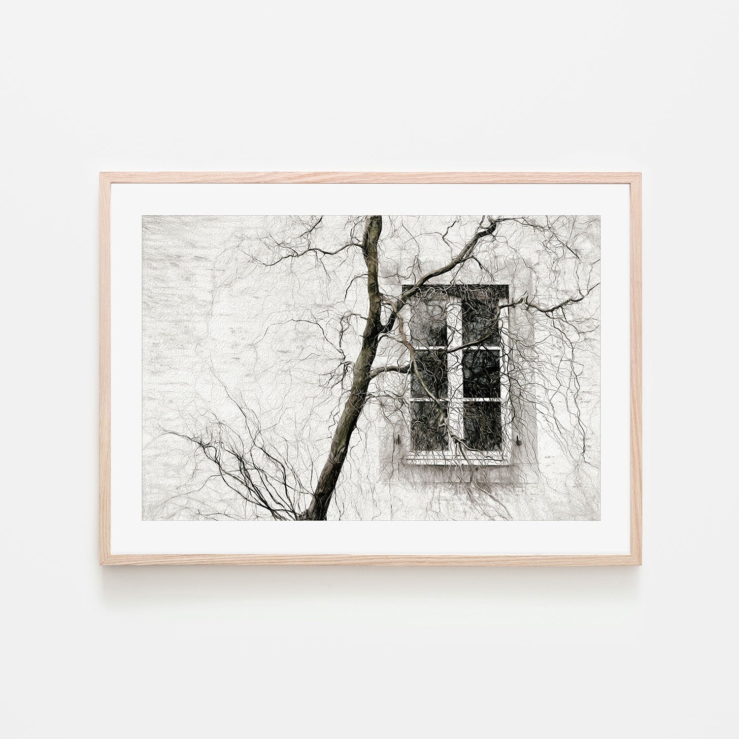 wall-art-print-canvas-poster-framed-Tree By The Window , By Gilbert Claes-GIOIA-WALL-ART