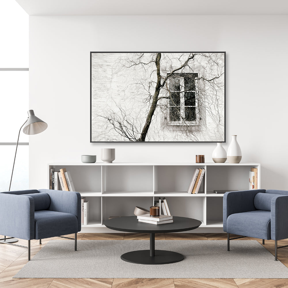 wall-art-print-canvas-poster-framed-Tree By The Window , By Gilbert Claes-GIOIA-WALL-ART