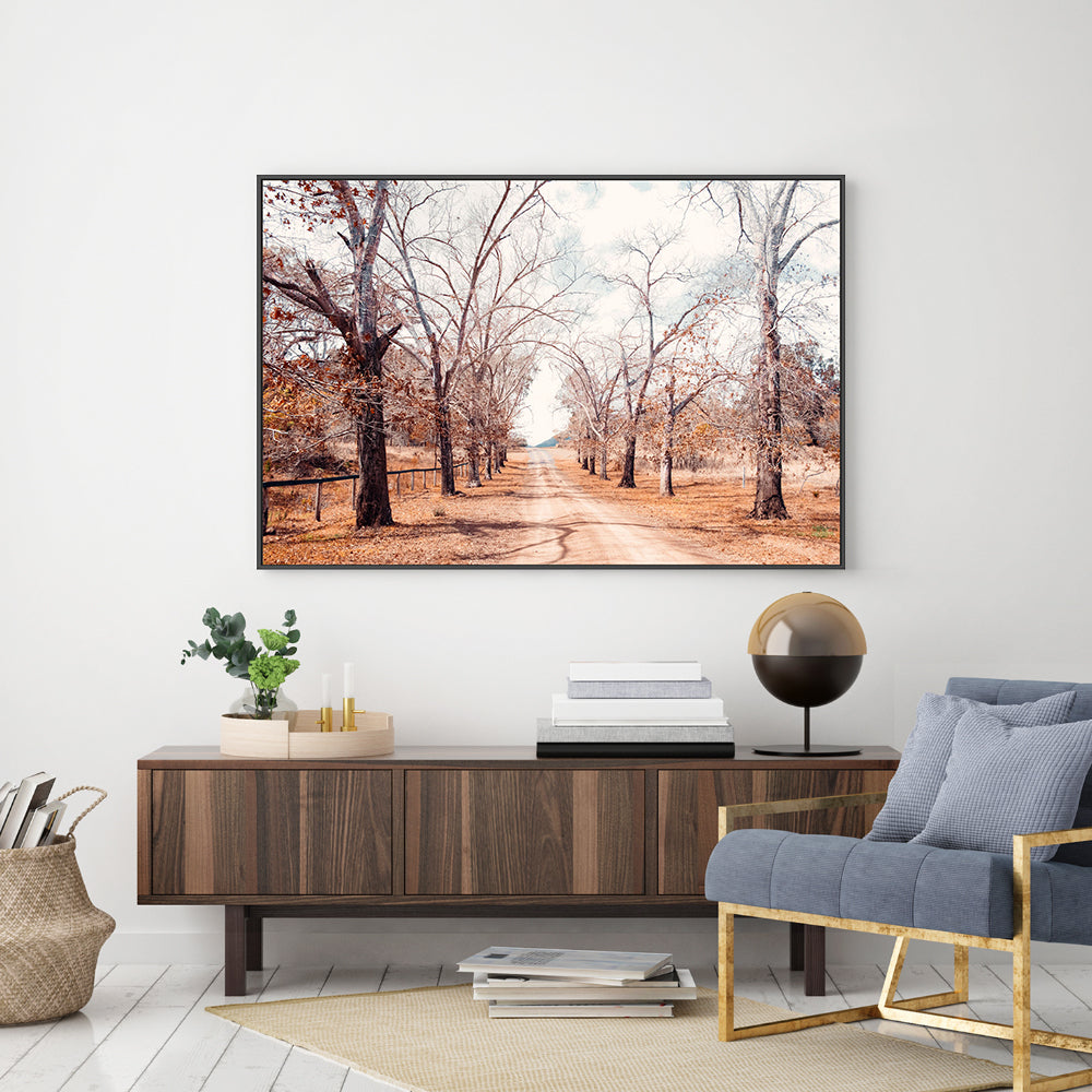 wall-art-print-canvas-poster-framed-Tree Lined Road , By Kellie Morris-GIOIA-WALL-ART