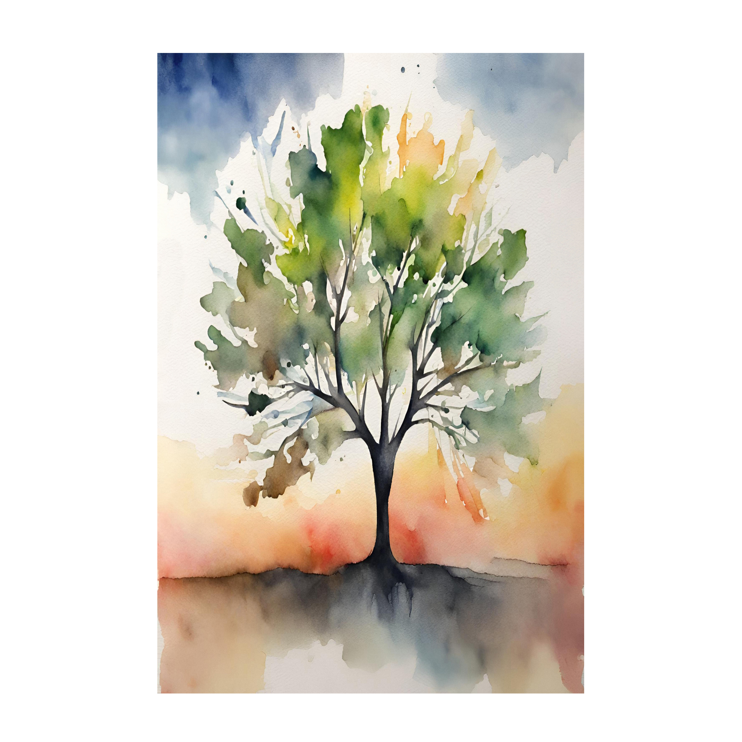 wall-art-print-canvas-poster-framed-Tree of Colour, Style B , By Sally Ann Moss-1