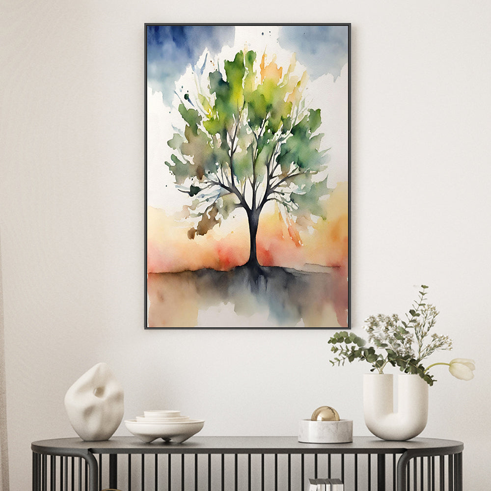 wall-art-print-canvas-poster-framed-Tree of Colour, Style B , By Sally Ann Moss-2