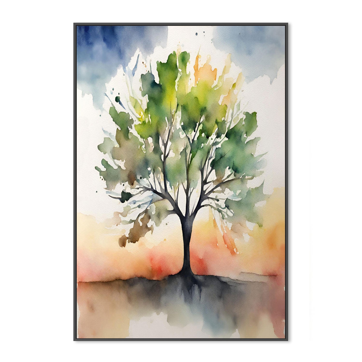 wall-art-print-canvas-poster-framed-Tree of Colour, Style B , By Sally Ann Moss-3