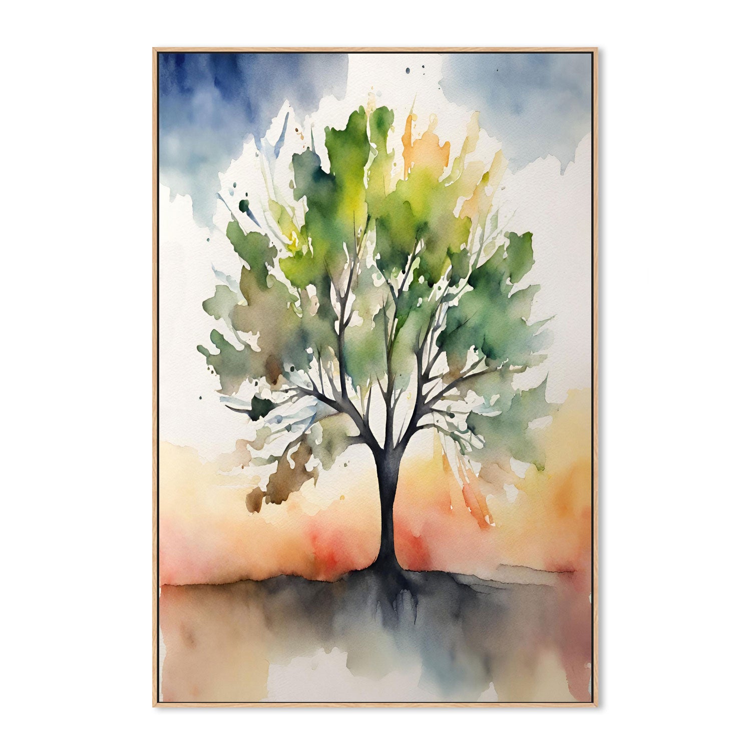 wall-art-print-canvas-poster-framed-Tree of Colour, Style B , By Sally Ann Moss-4