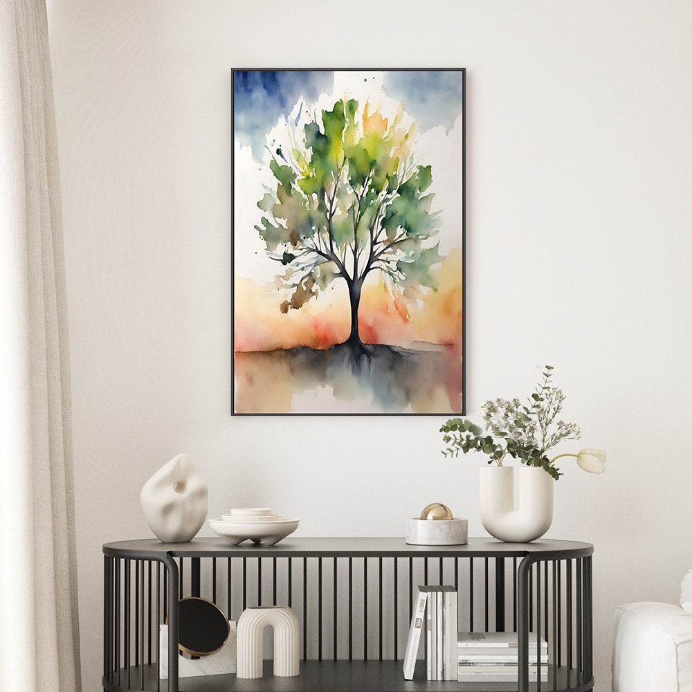 wall-art-print-canvas-poster-framed-Tree of Colour, Style B , By Sally Ann Moss-7