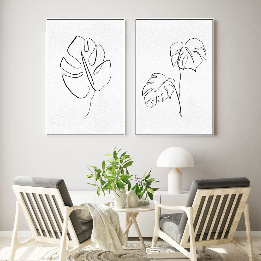 wall-art-print-canvas-poster-framed-Tropical Contours, Set Of 2 , By Caroline Cerrato-2