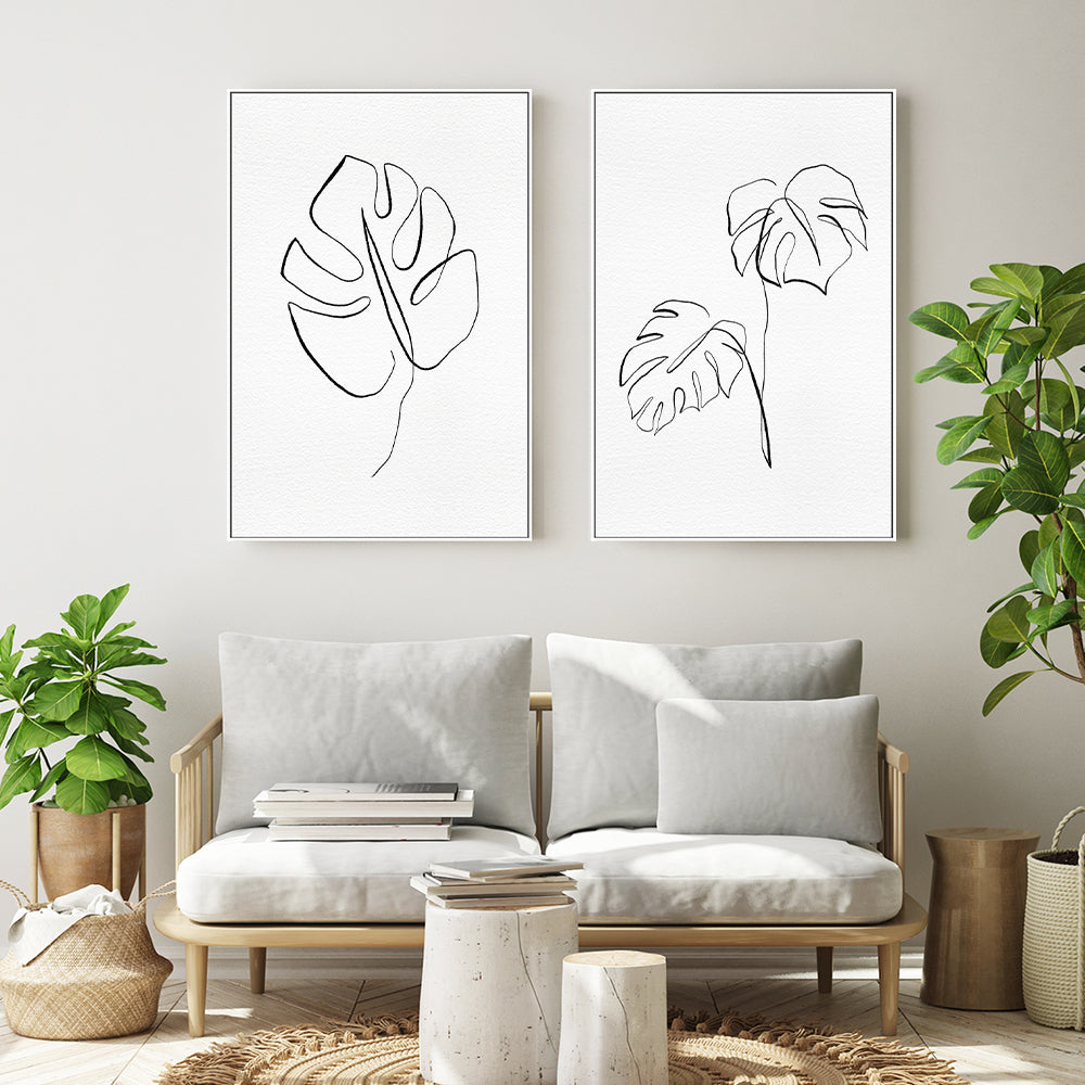 wall-art-print-canvas-poster-framed-Tropical Contours, Set Of 2 , By Caroline Cerrato-7