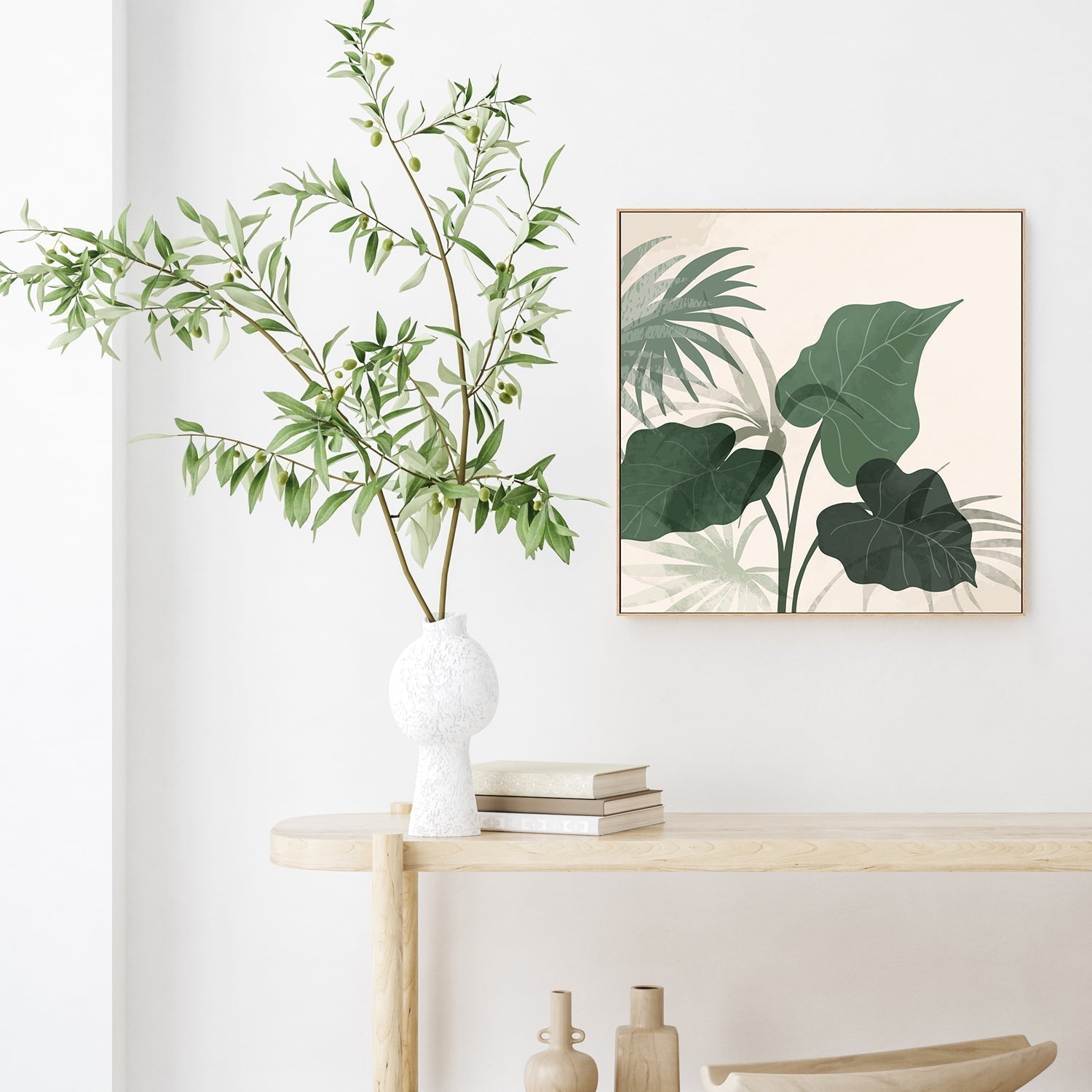 wall-art-print-canvas-poster-framed-Tropical Green, Style A-GIOIA-WALL-ART