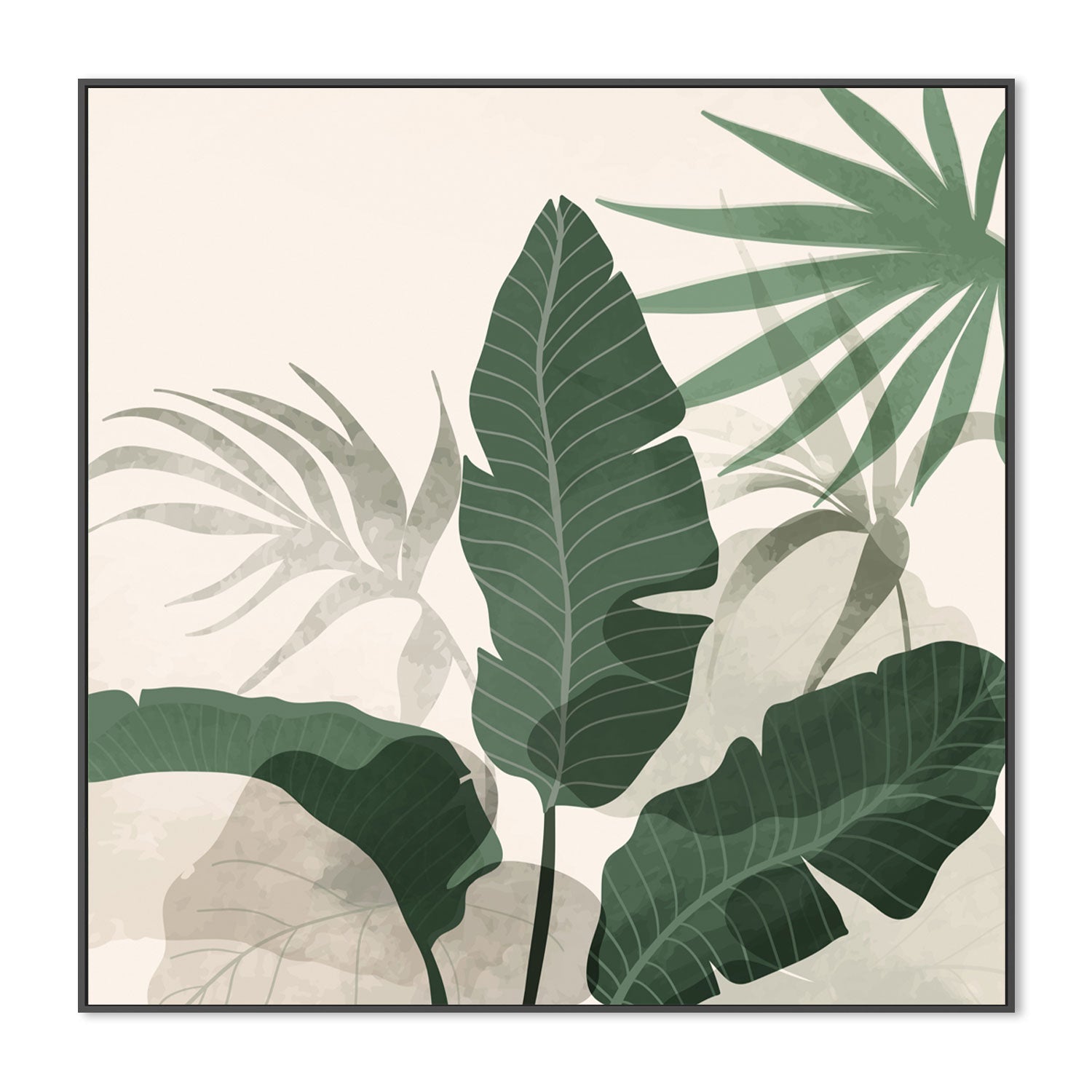 wall-art-print-canvas-poster-framed-Tropical Green, Style B-GIOIA-WALL-ART