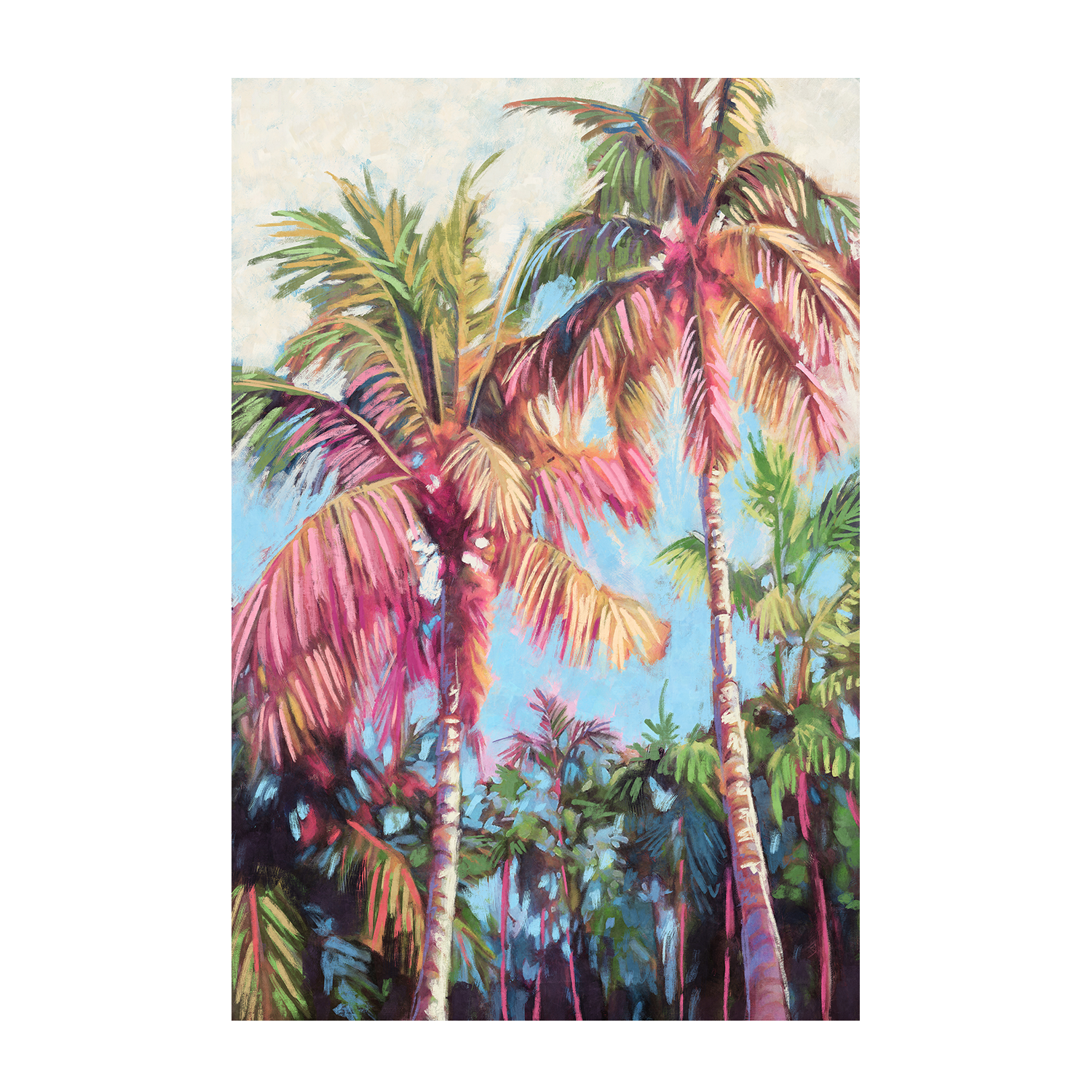 wall-art-print-canvas-poster-framed-Tropical Palm Trees, Style A & B, Set Of 2 , By Nina Blue-7