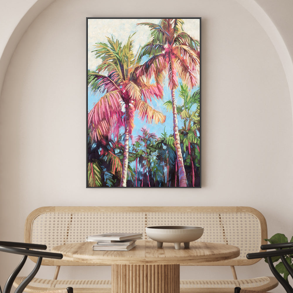 wall-art-print-canvas-poster-framed-Tropical Palm Trees, Style A , By Nina Blue-2