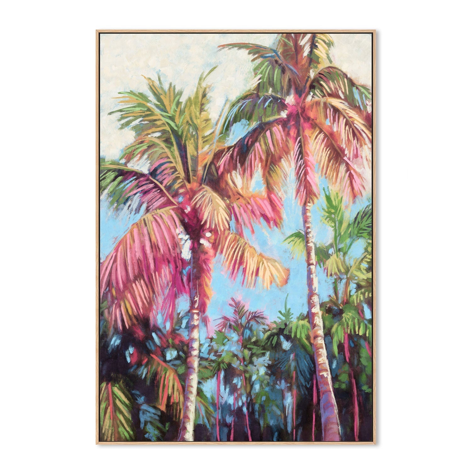 wall-art-print-canvas-poster-framed-Tropical Palm Trees, Style A , By Nina Blue-4