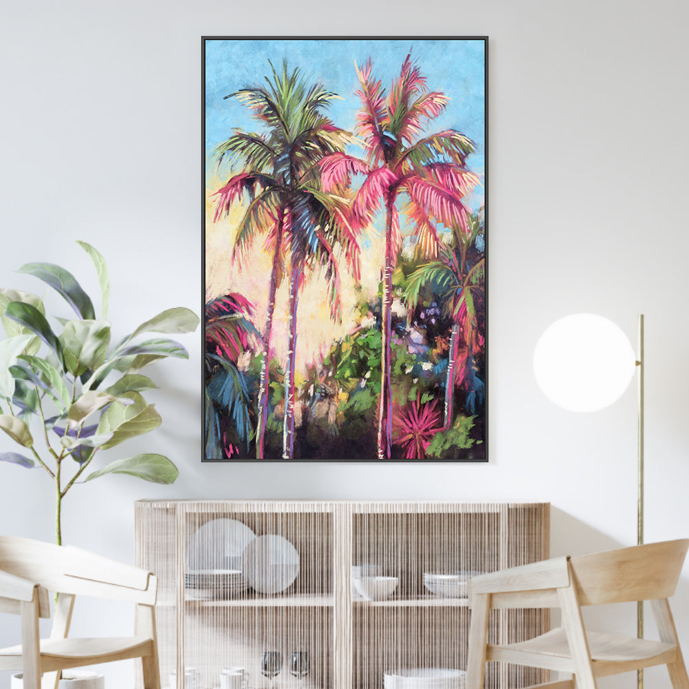 wall-art-print-canvas-poster-framed-Tropical Palm Trees, Style B , By Nina Blue-2