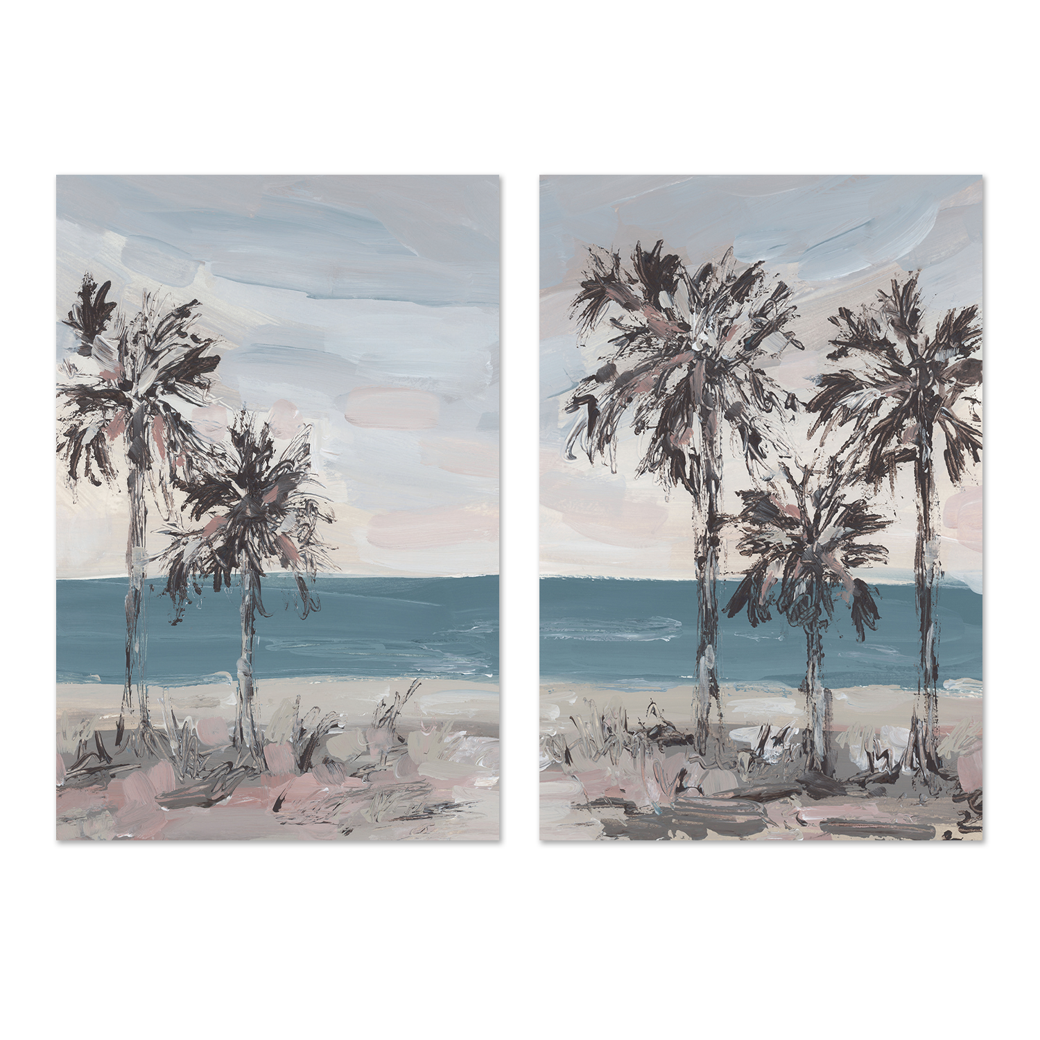 wall-art-print-canvas-poster-framed-Tropical Serenity, Style A & B, Set Of 2 , By Emily Wood-1