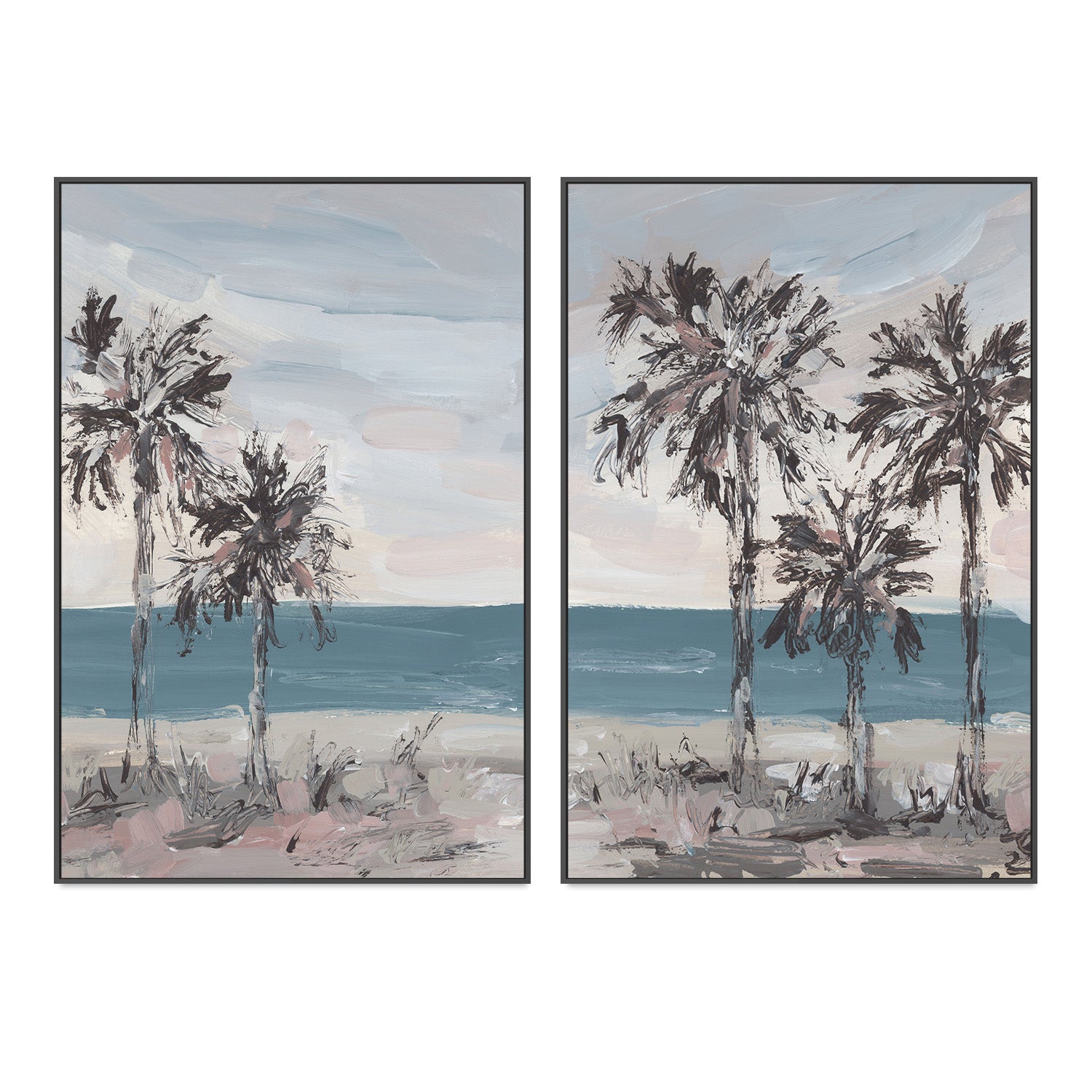 wall-art-print-canvas-poster-framed-Tropical Serenity, Style A & B, Set Of 2 , By Emily Wood-3