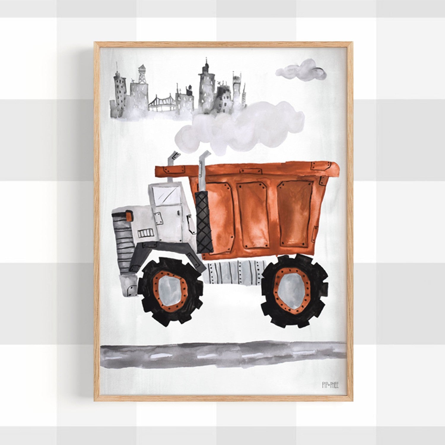 wall-art-print-canvas-poster-framed-Truck Red , By Pip and Phee-2