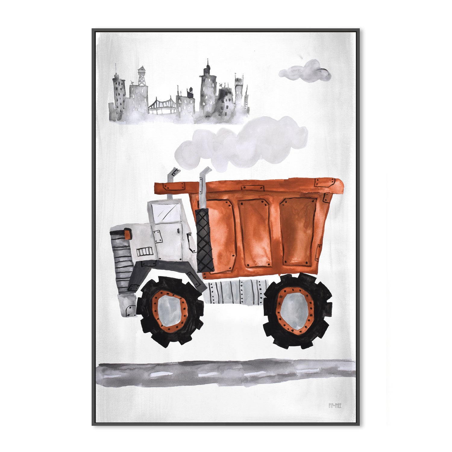 wall-art-print-canvas-poster-framed-Truck Red , By Pip and Phee-3