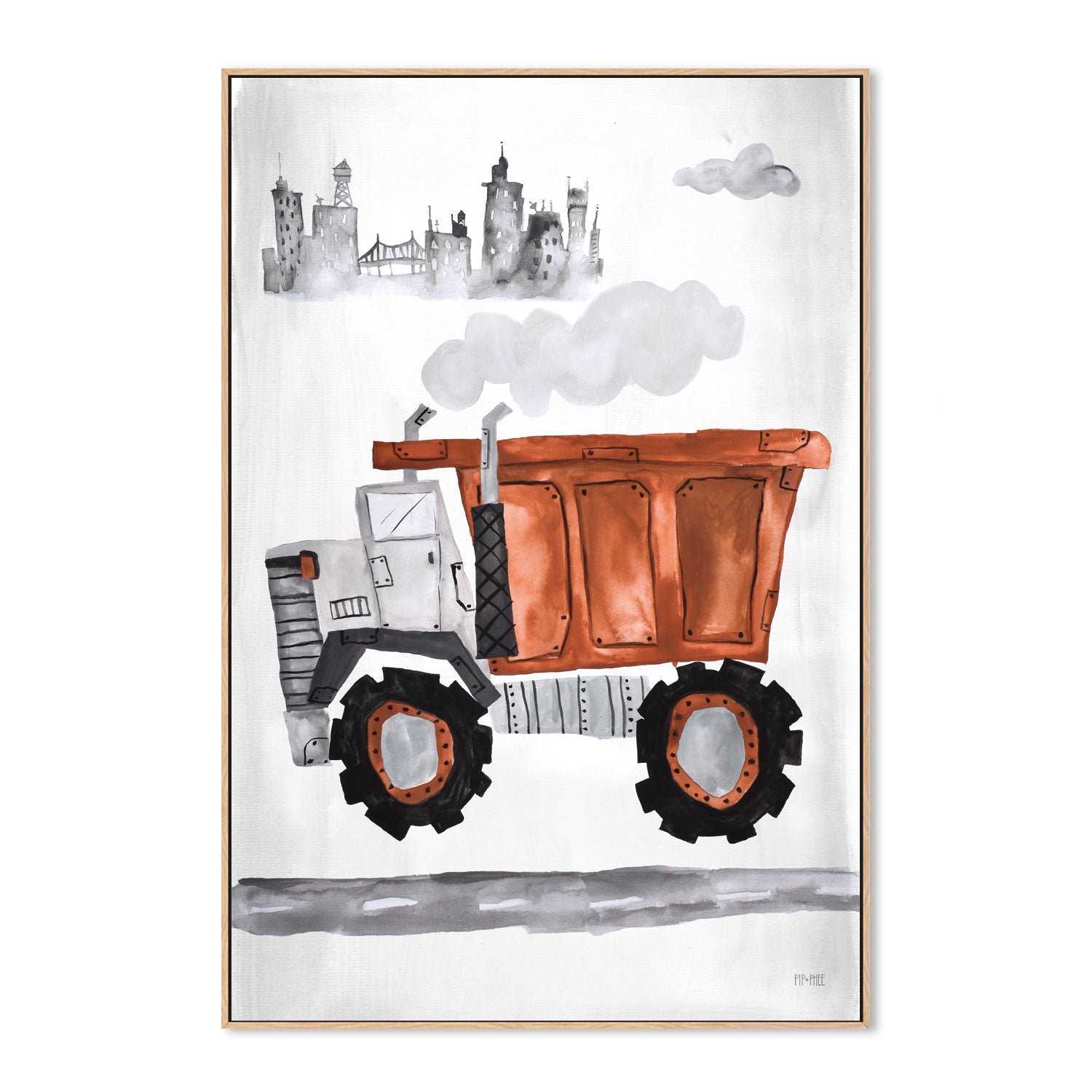 wall-art-print-canvas-poster-framed-Truck Red , By Pip and Phee-4