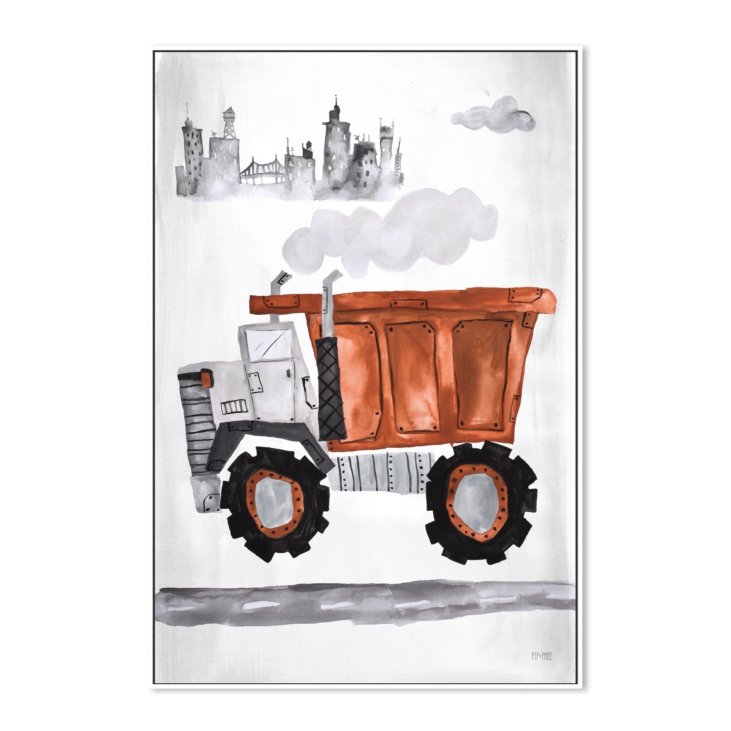 wall-art-print-canvas-poster-framed-Truck Red , By Pip and Phee-5