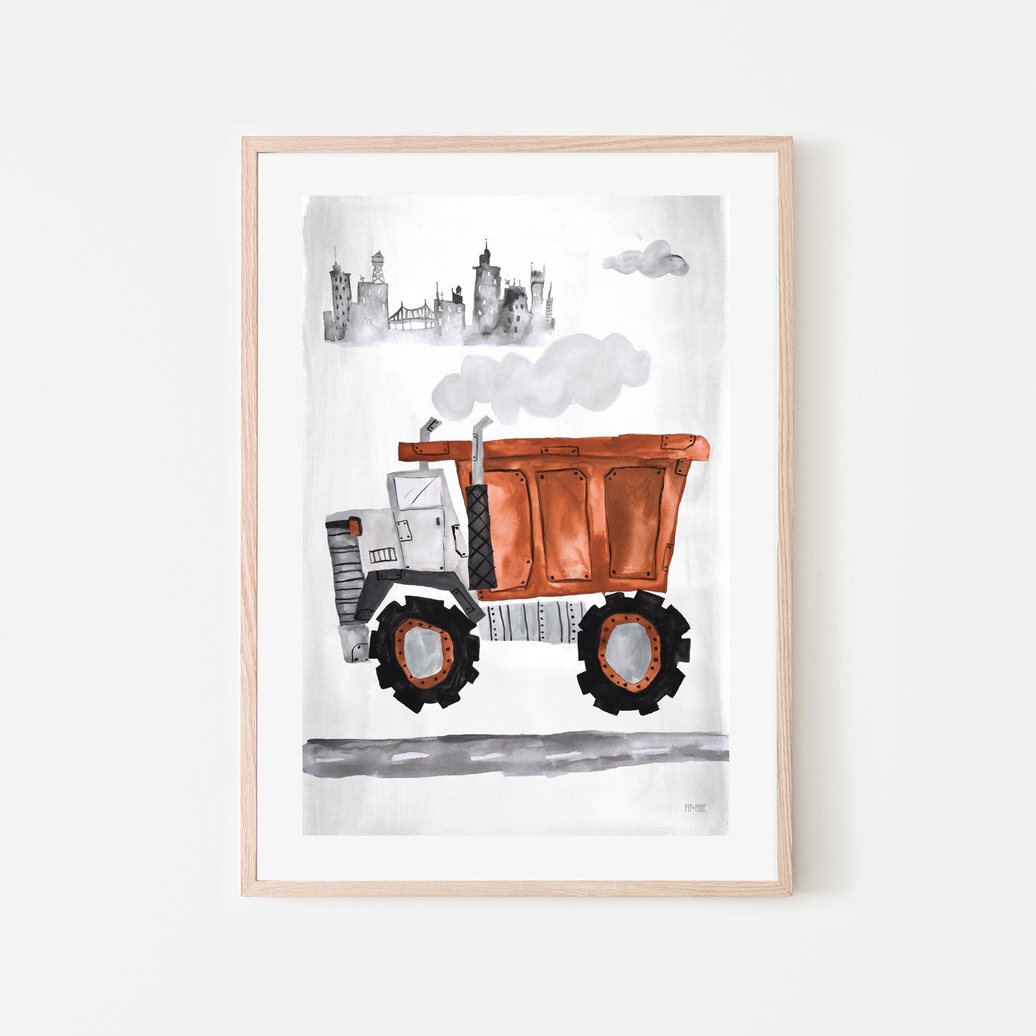 wall-art-print-canvas-poster-framed-Truck Red , By Pip and Phee-6