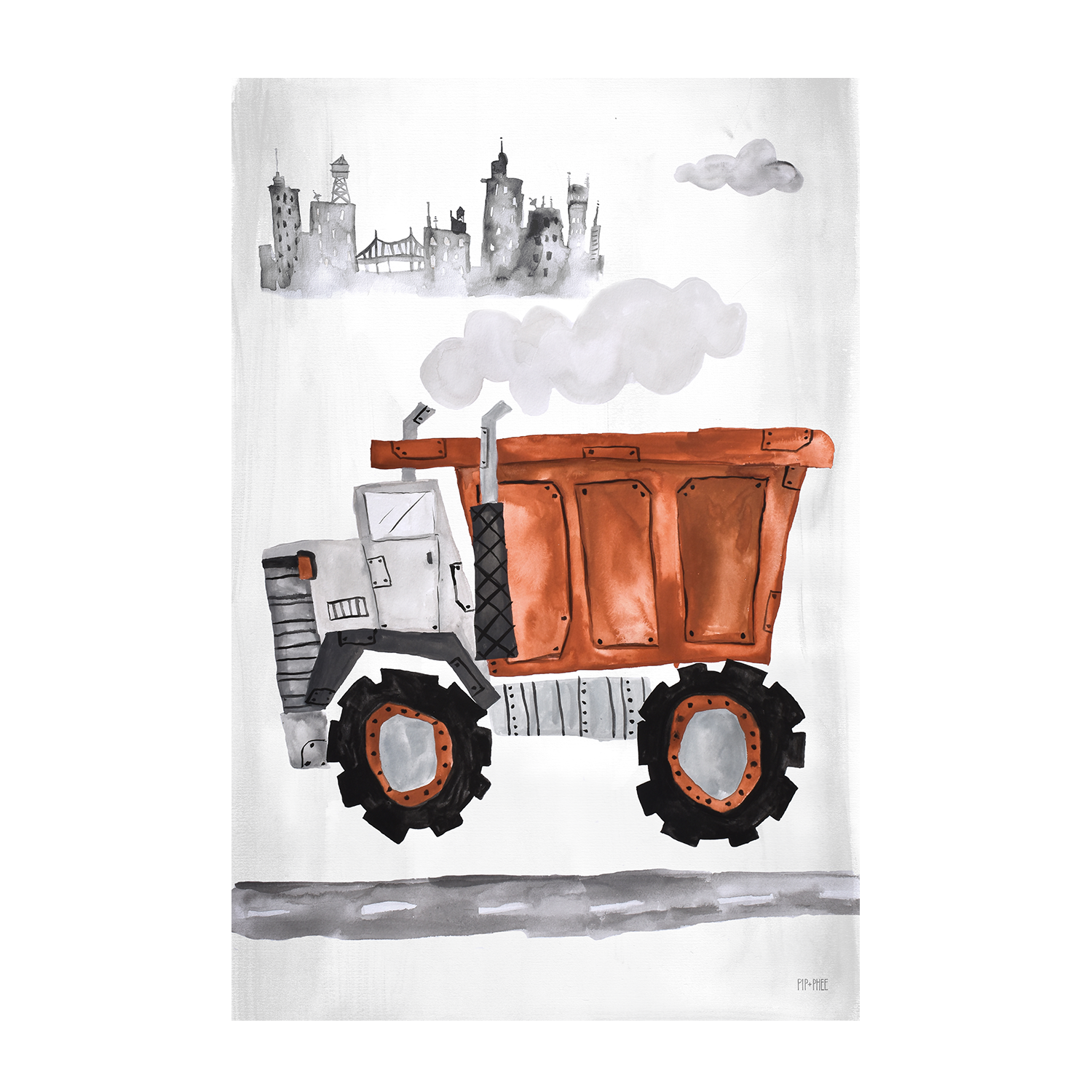 wall-art-print-canvas-poster-framed-Trucks, Set of 3 , By Pip and Phee-7