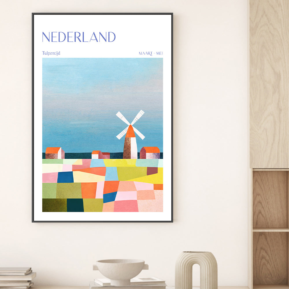 wall-art-print-canvas-poster-framed-Tulip Fields, Netherlands , By Long Way Home-GIOIA-WALL-ART