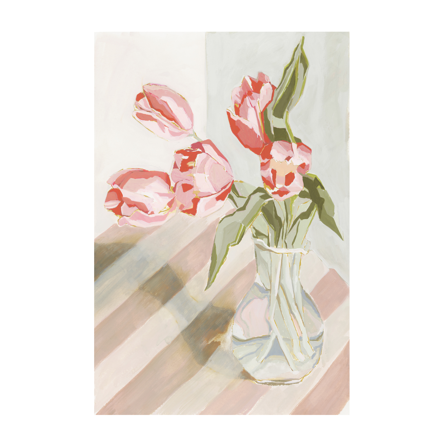 wall-art-print-canvas-poster-framed-Tulips In A Vase , By Lucrecia Caporale-1