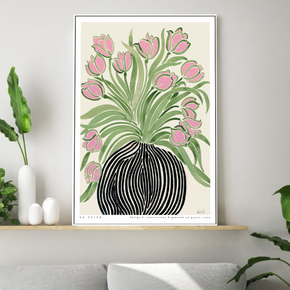 wall-art-print-canvas-poster-framed-Tulips Style B , By La Poire-GIOIA-WALL-ART