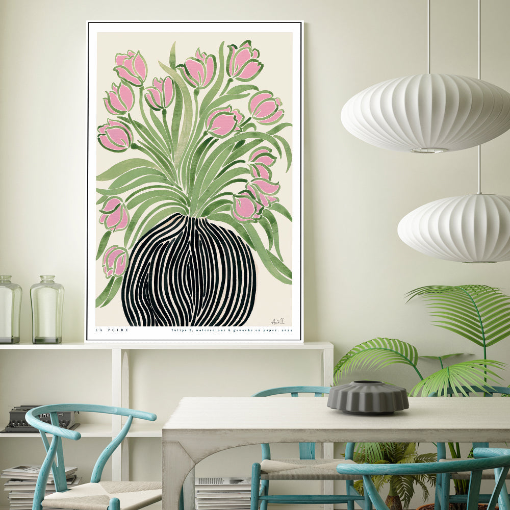 wall-art-print-canvas-poster-framed-Tulips Style B , By La Poire-GIOIA-WALL-ART