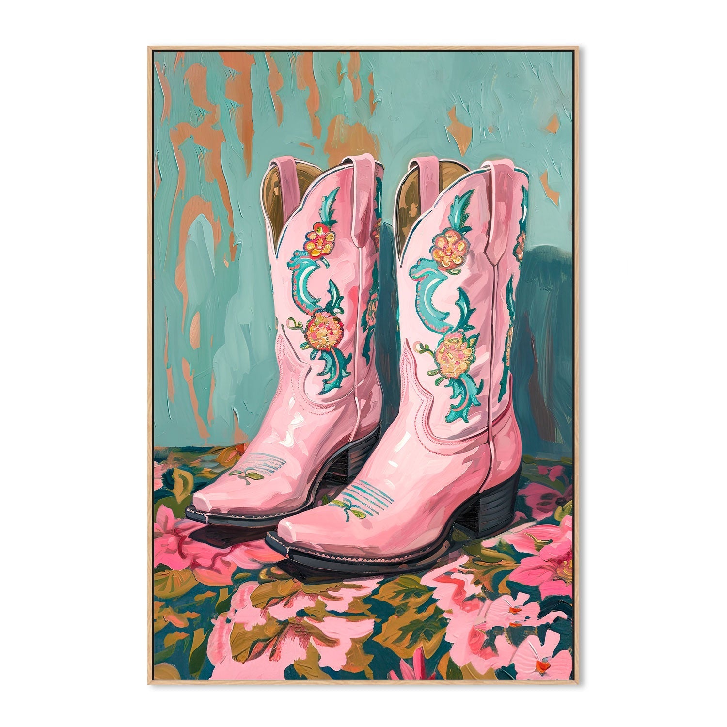 wall-art-print-canvas-poster-framed-Turqoise Boots , By Lady Hana-4