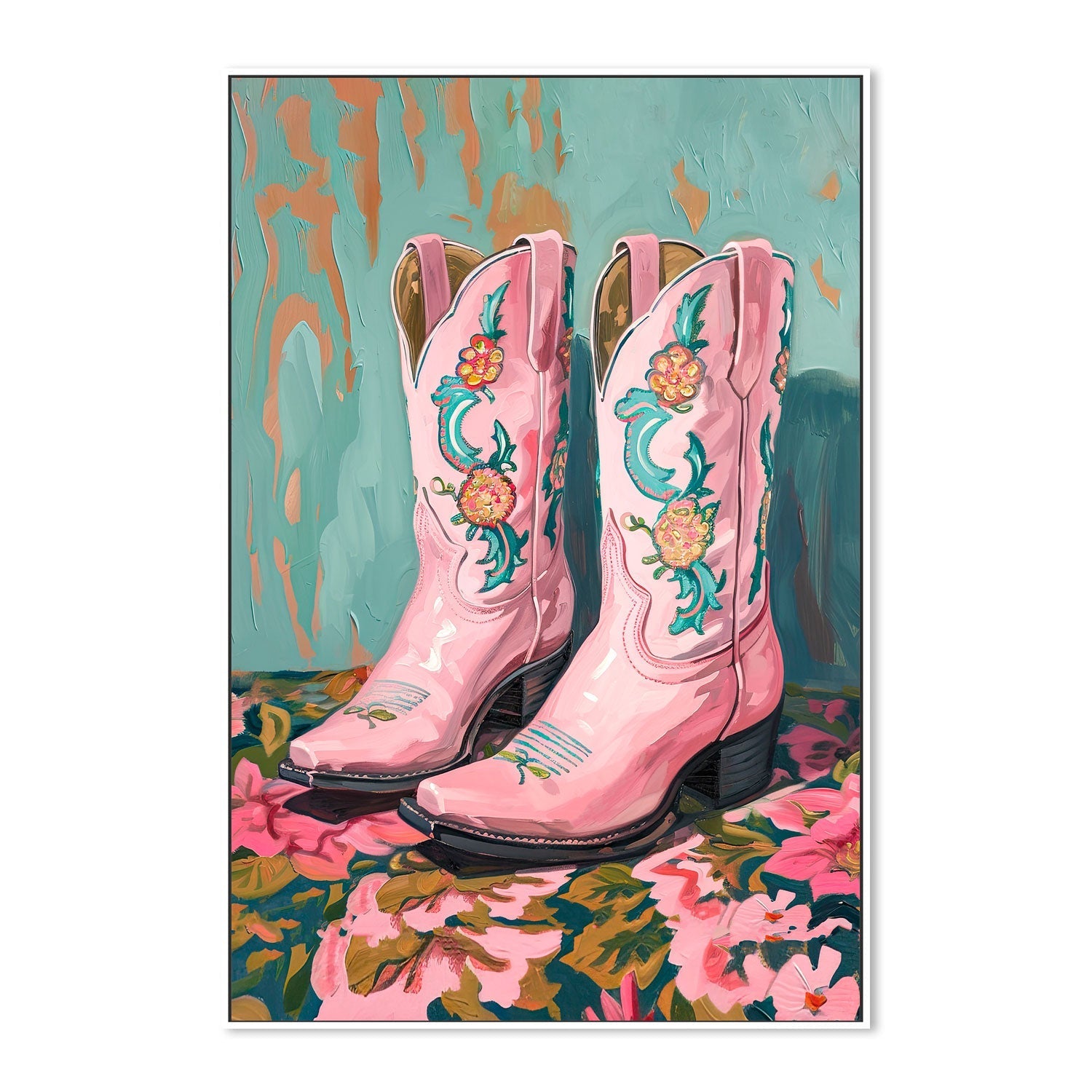 wall-art-print-canvas-poster-framed-Turqoise Boots , By Lady Hana-5