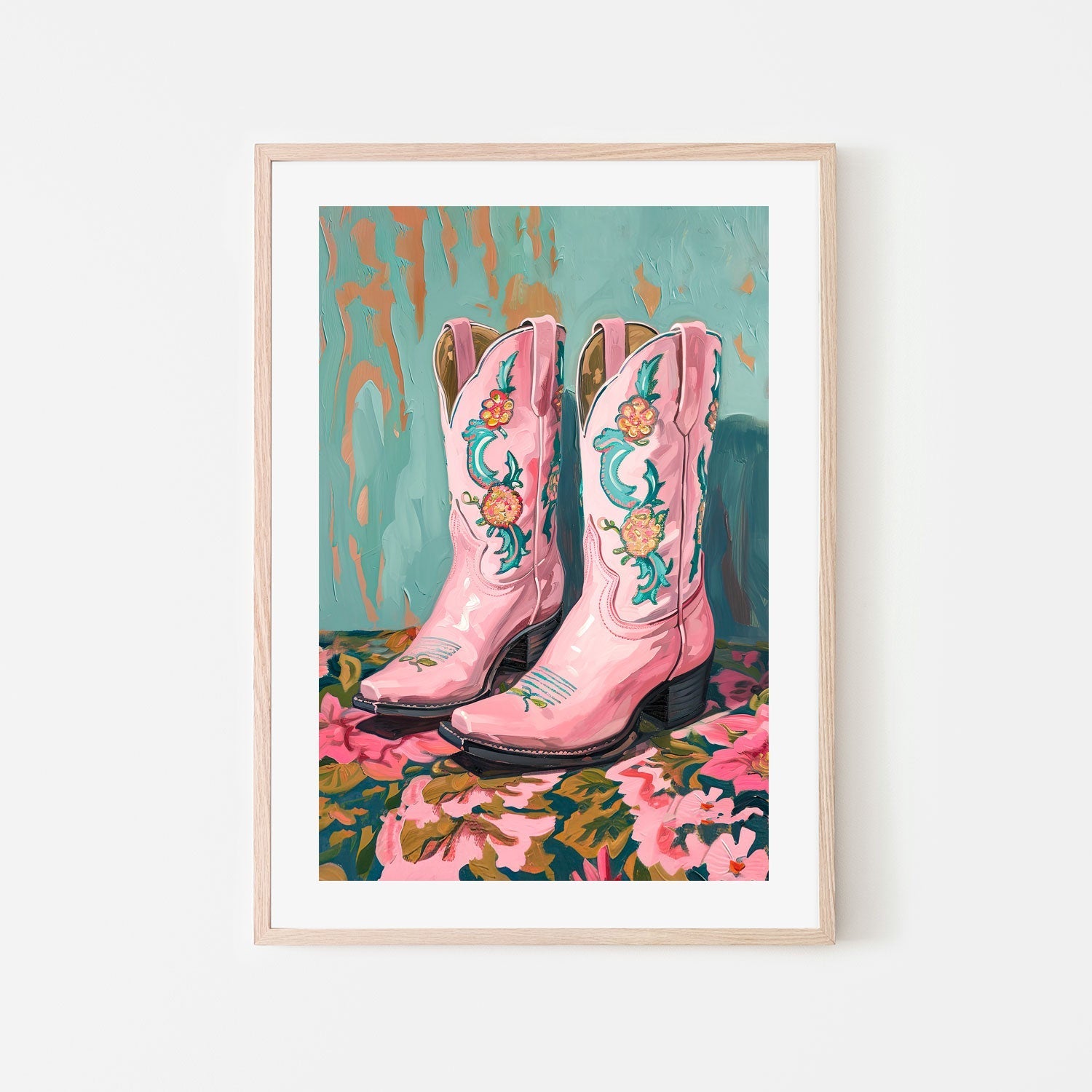 wall-art-print-canvas-poster-framed-Turqoise Boots , By Lady Hana-6