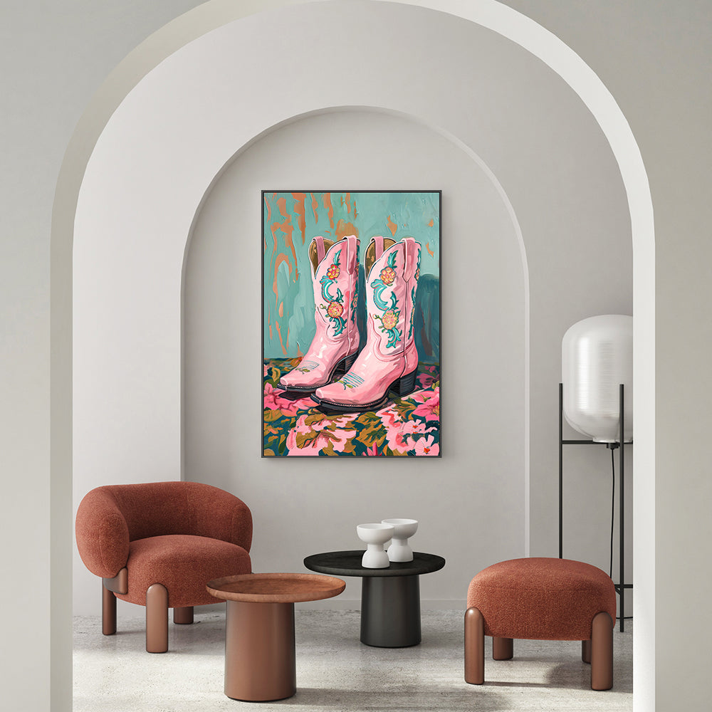 wall-art-print-canvas-poster-framed-Turqoise Boots , By Lady Hana-7