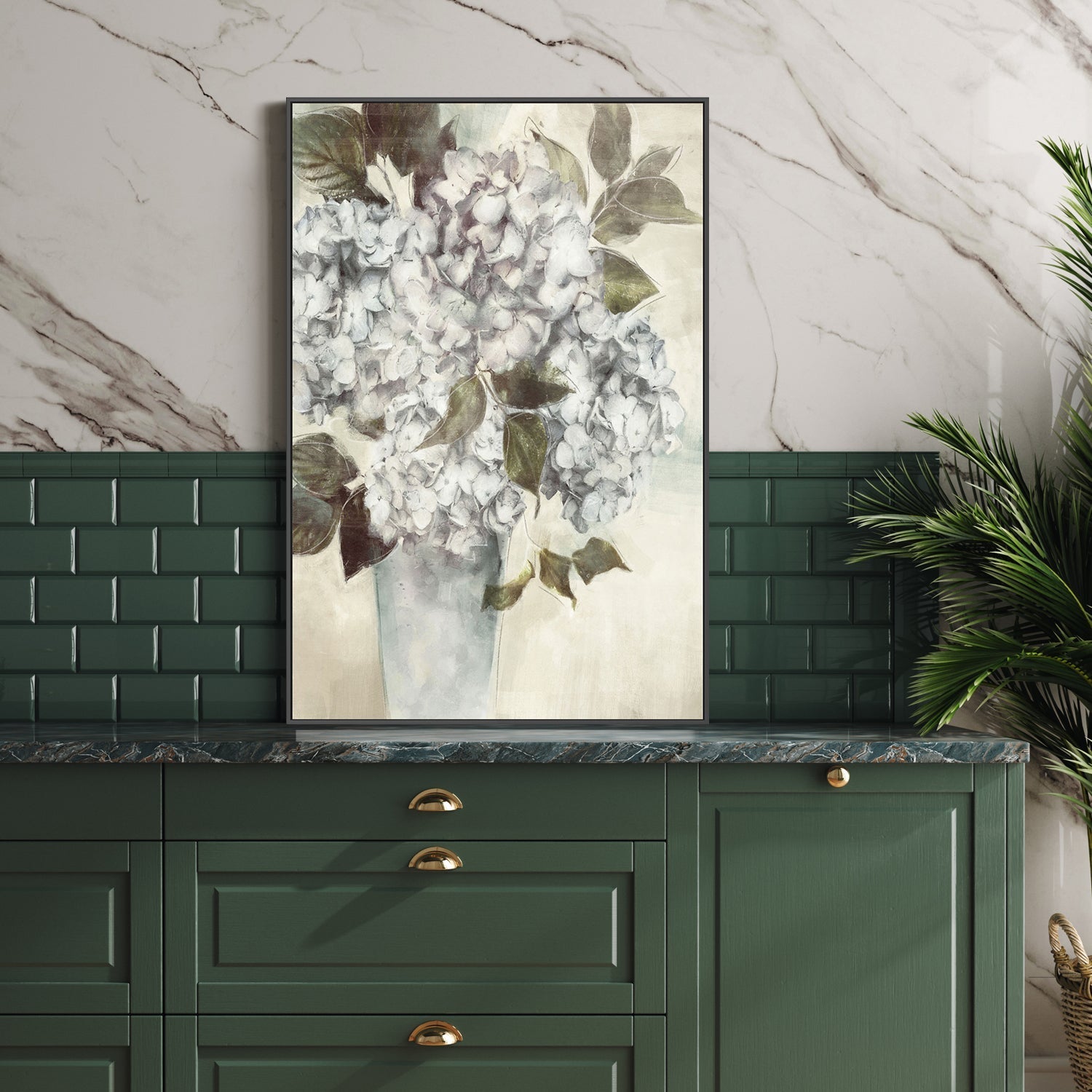 wall-art-print-canvas-poster-framed-Twilight Hydrangea, Style B , By Nina Blue-7