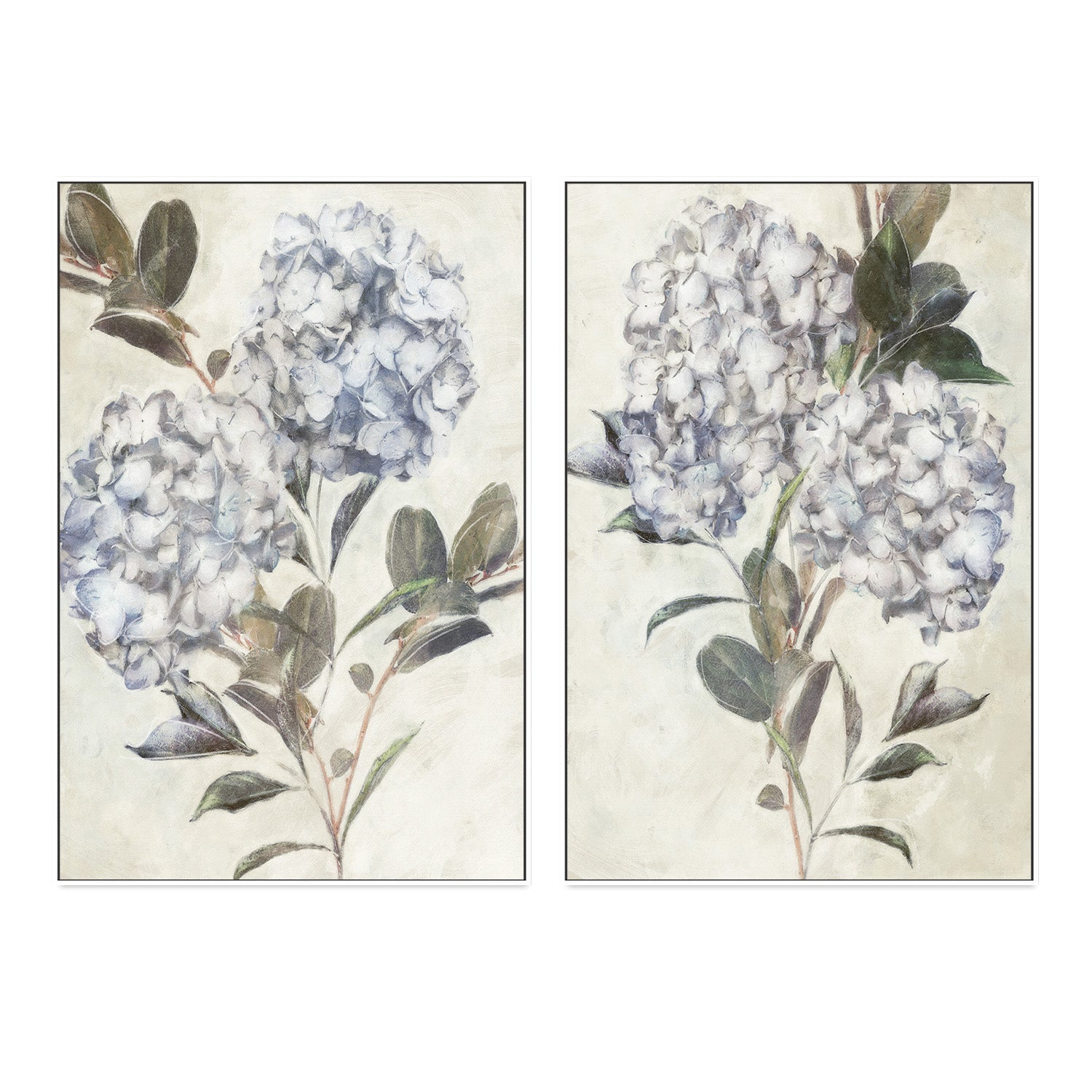 wall-art-print-canvas-poster-framed-Twilight Hydrangea, Style C & D, Set of 2 , By Nina Blue-5