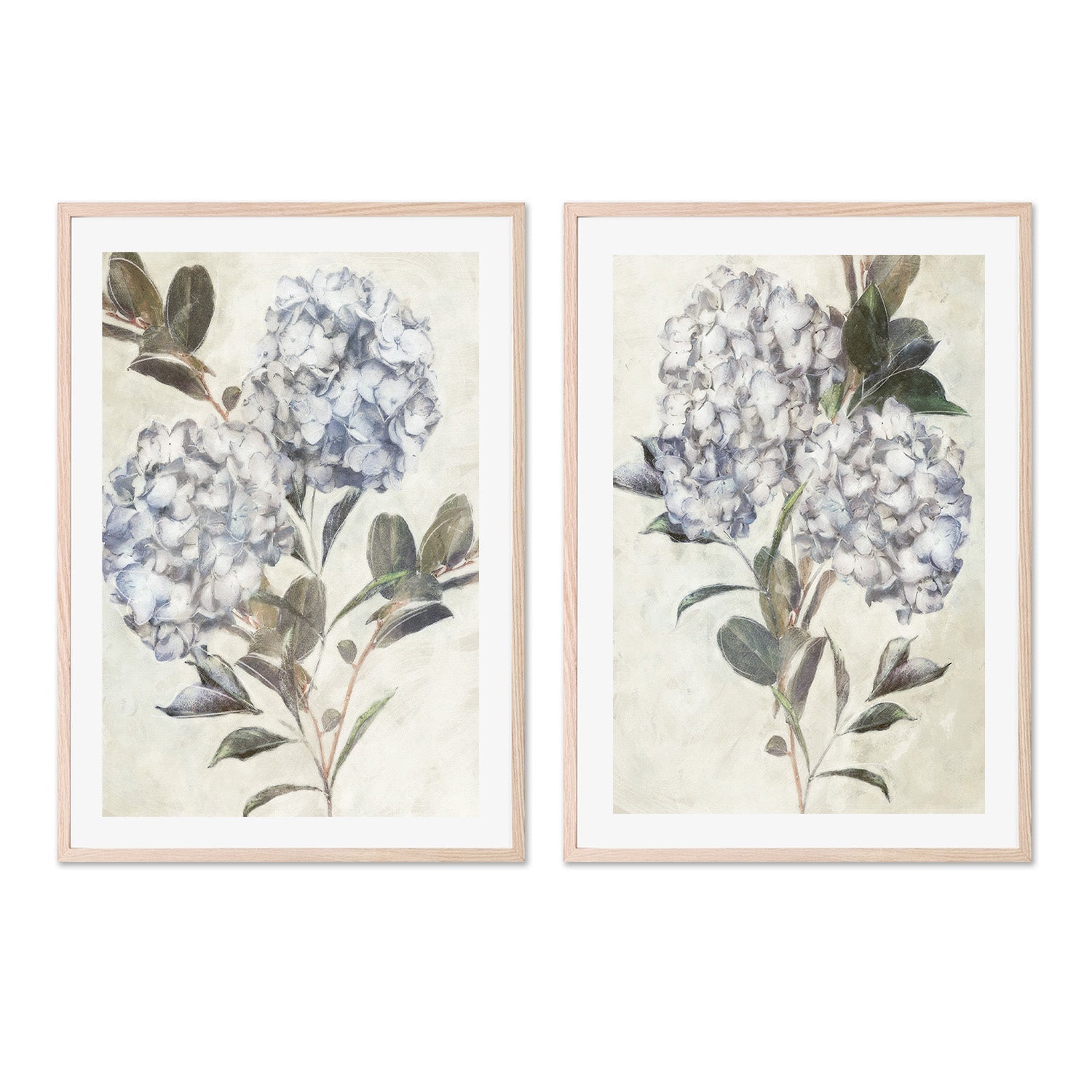 wall-art-print-canvas-poster-framed-Twilight Hydrangea, Style C & D, Set of 2 , By Nina Blue-6