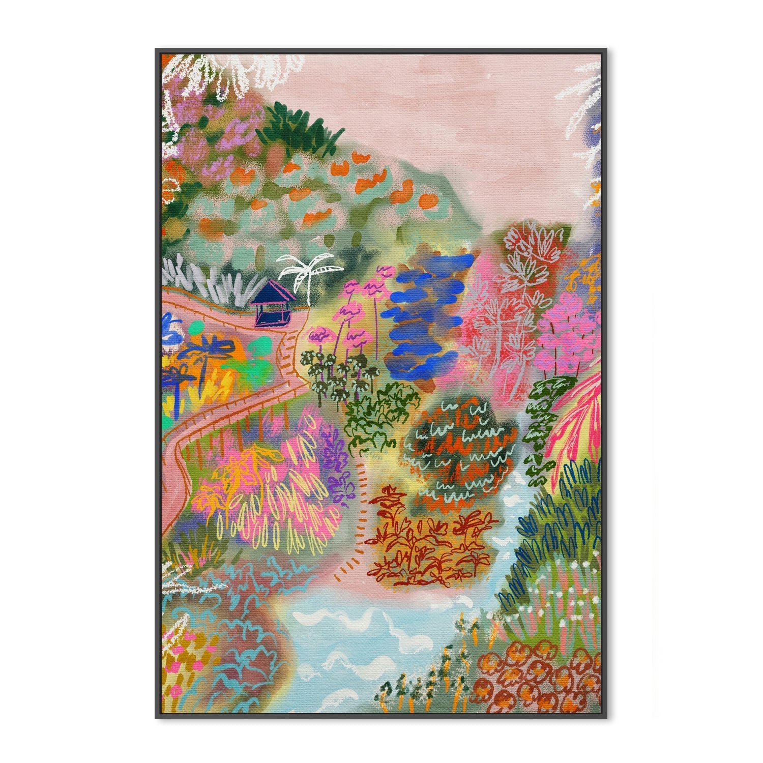 wall-art-print-canvas-poster-framed-Ubud River , By Kartika Paramita-3