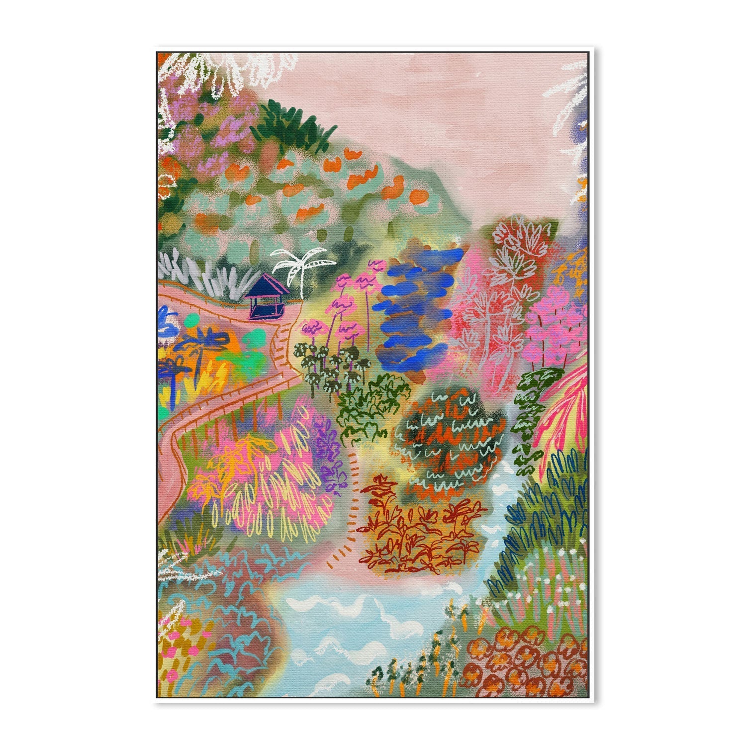 wall-art-print-canvas-poster-framed-Ubud River , By Kartika Paramita-5