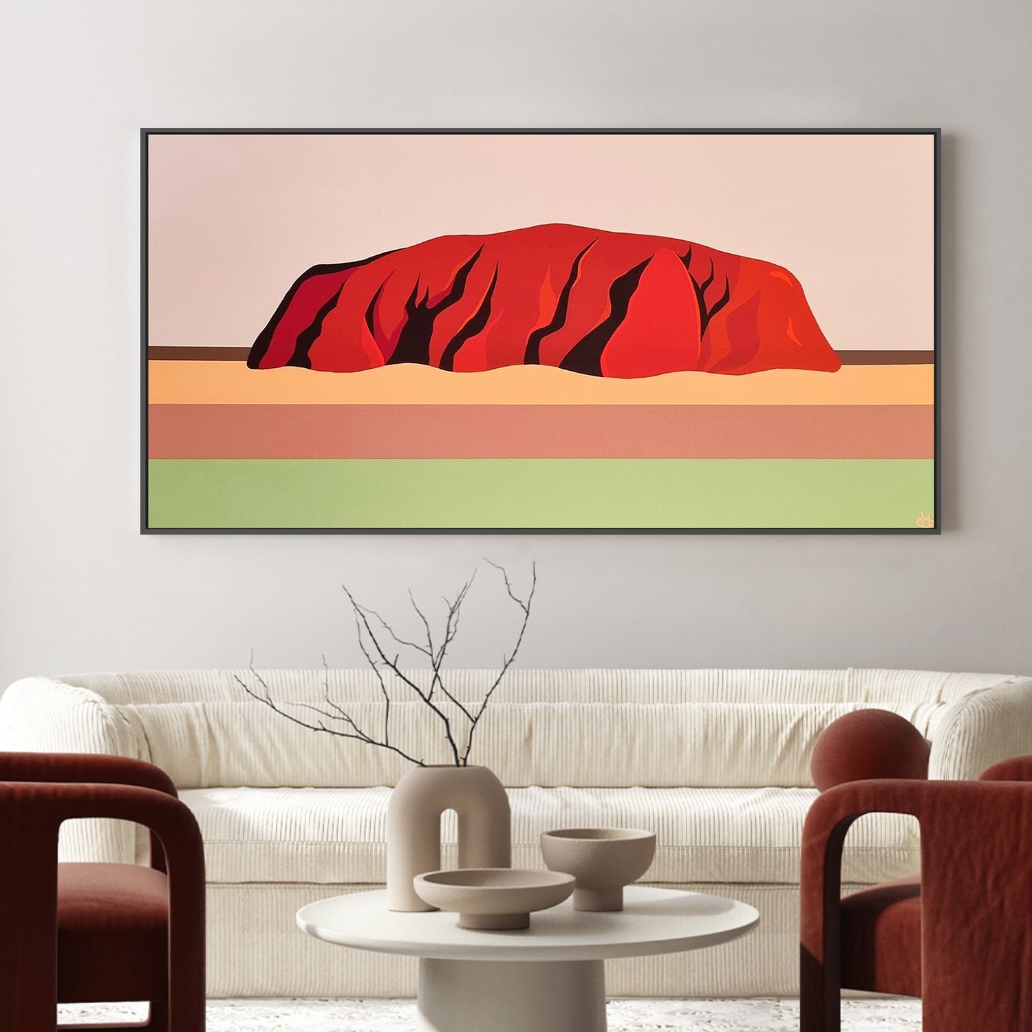 wall-art-print-canvas-poster-framed-Uluru, Style B , By Michelle Jirsensky-2