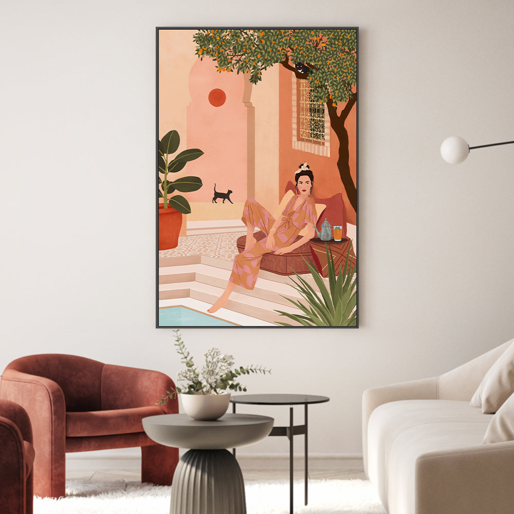 wall-art-print-canvas-poster-framed-Under The Orange Tree-GIOIA-WALL-ART