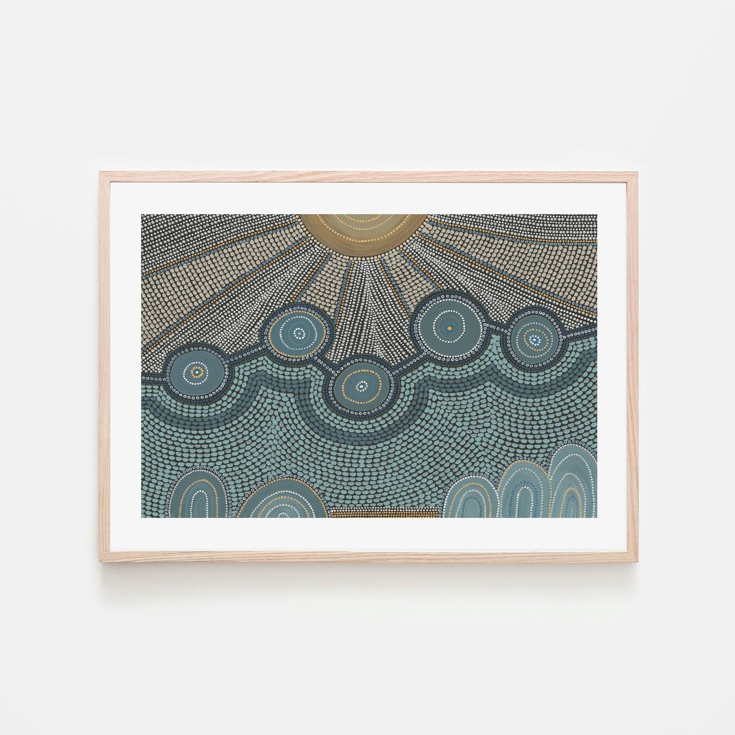 wall-art-print-canvas-poster-framed-Under The Sun, Muted Teal Colour , By Domica Hill-6